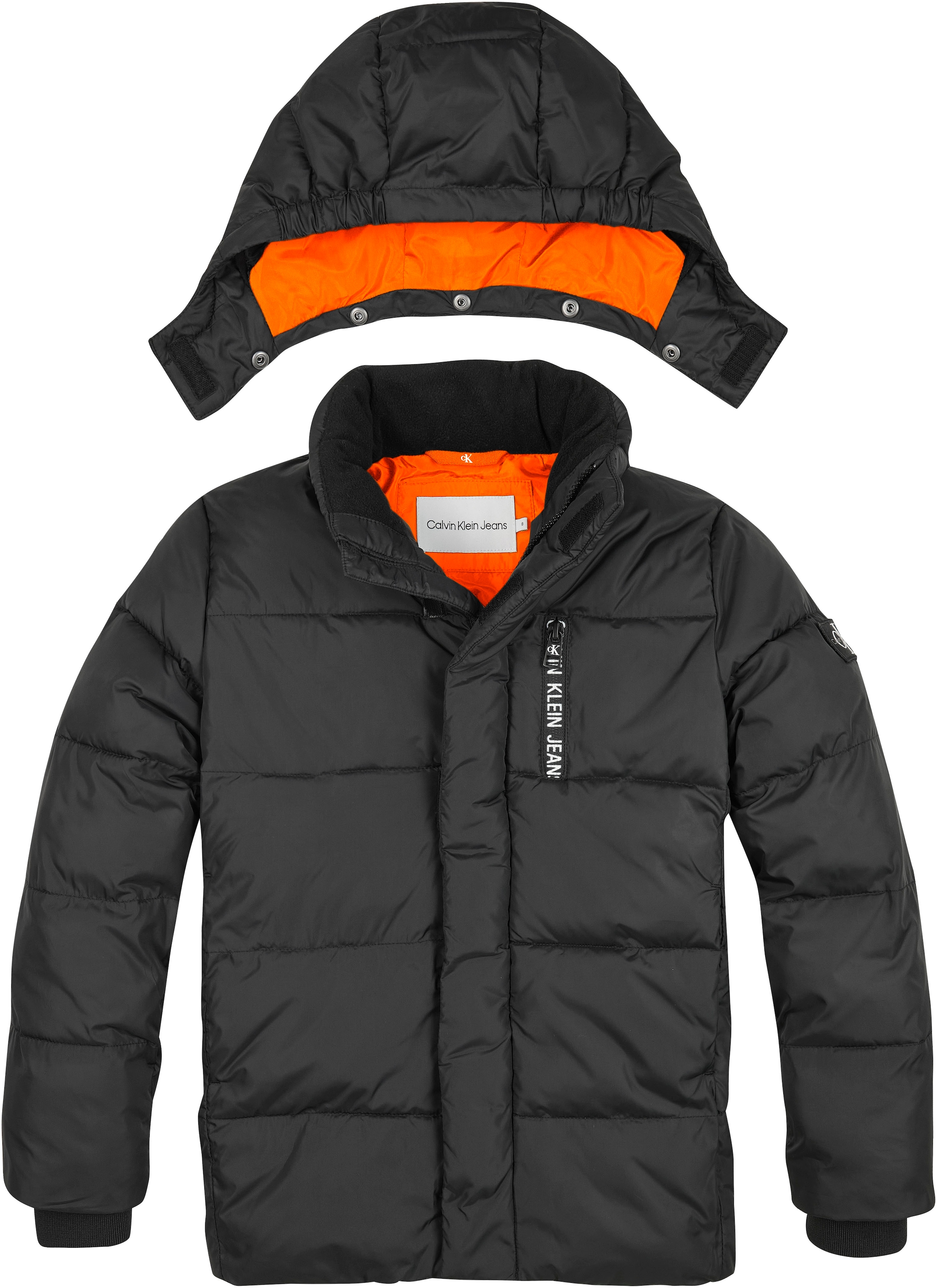 Calvin Klein Jeans Winterjacke »ESSENTIAL PUFFER JACKET« mit Kapuze für Kinder bis 16 Jahre und Calvin Klein Markenlabel