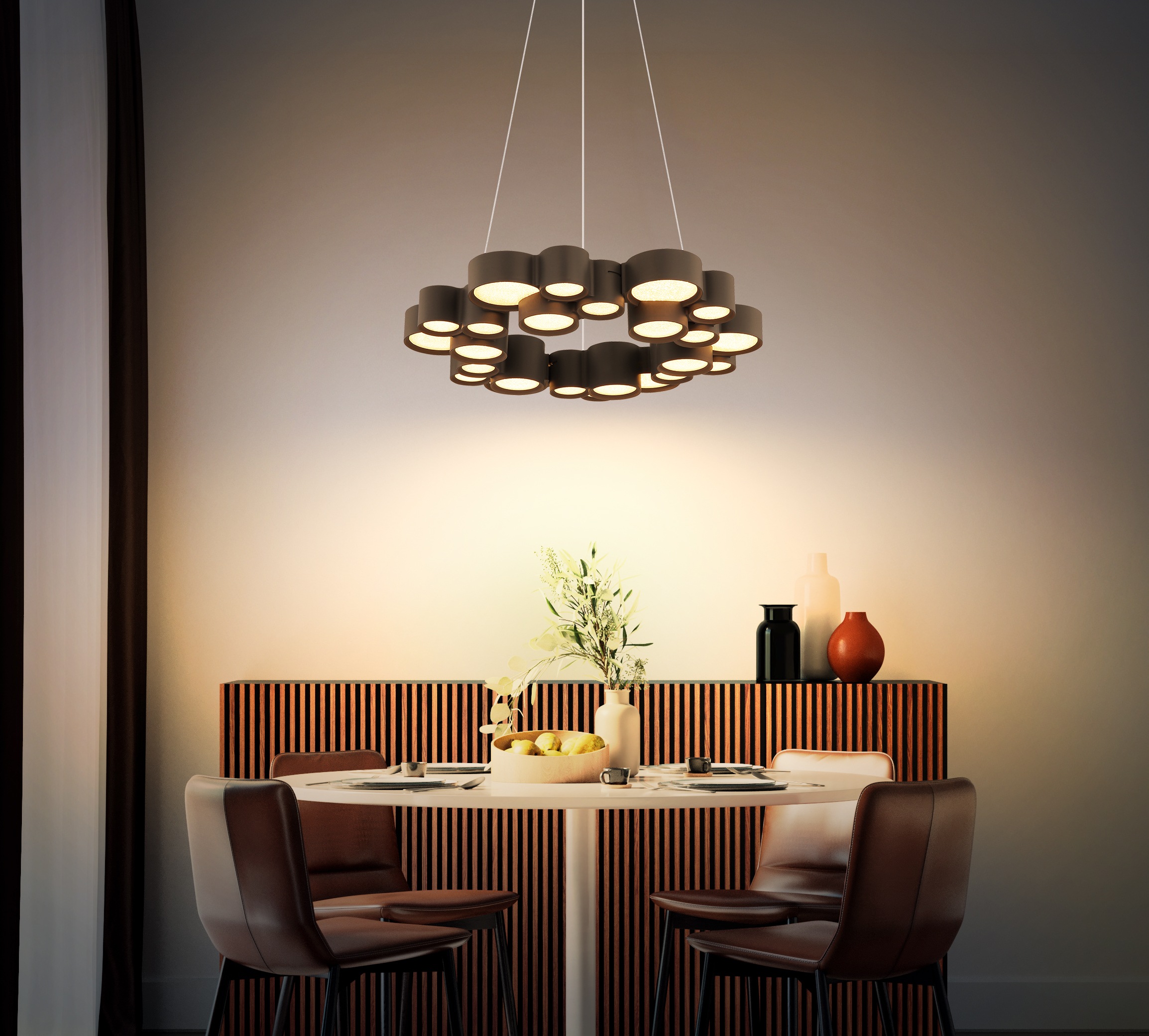 GLOBO LIGHTING Hängeleuchte »DARLA« LED-Modul 1 Stk. Warmweiß Hängeleuchte mit Kristallen, modern, hell & dekorativ