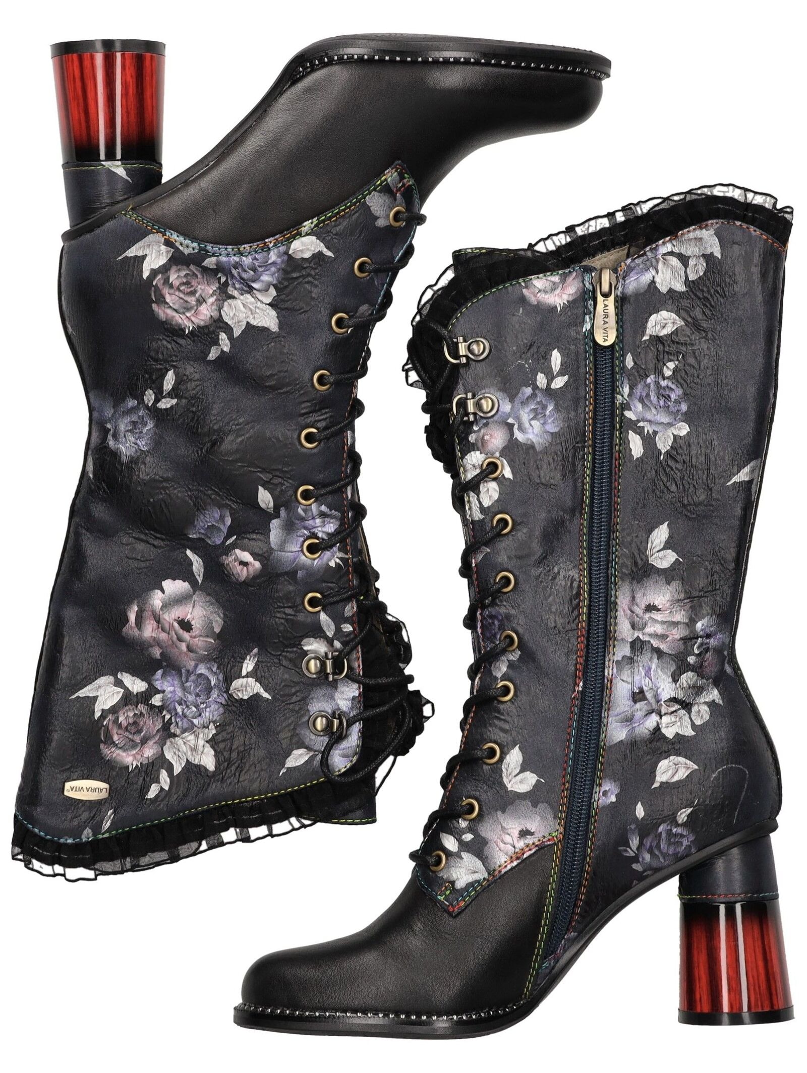 LAURA VITA High-Heel-Stiefel »LAURA VITA Stiefel Leder/Textil«
