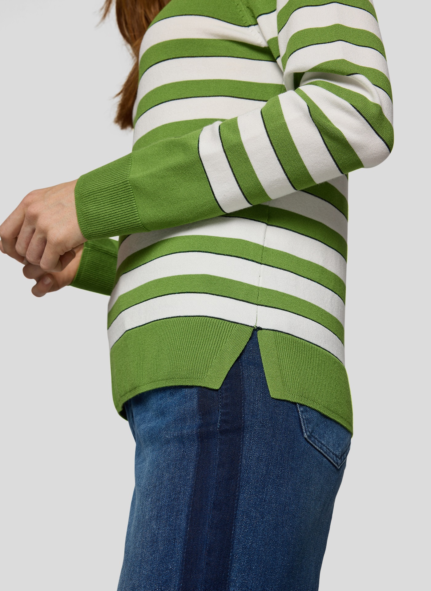 Rabe Strickpullover, im Streifen-Look
