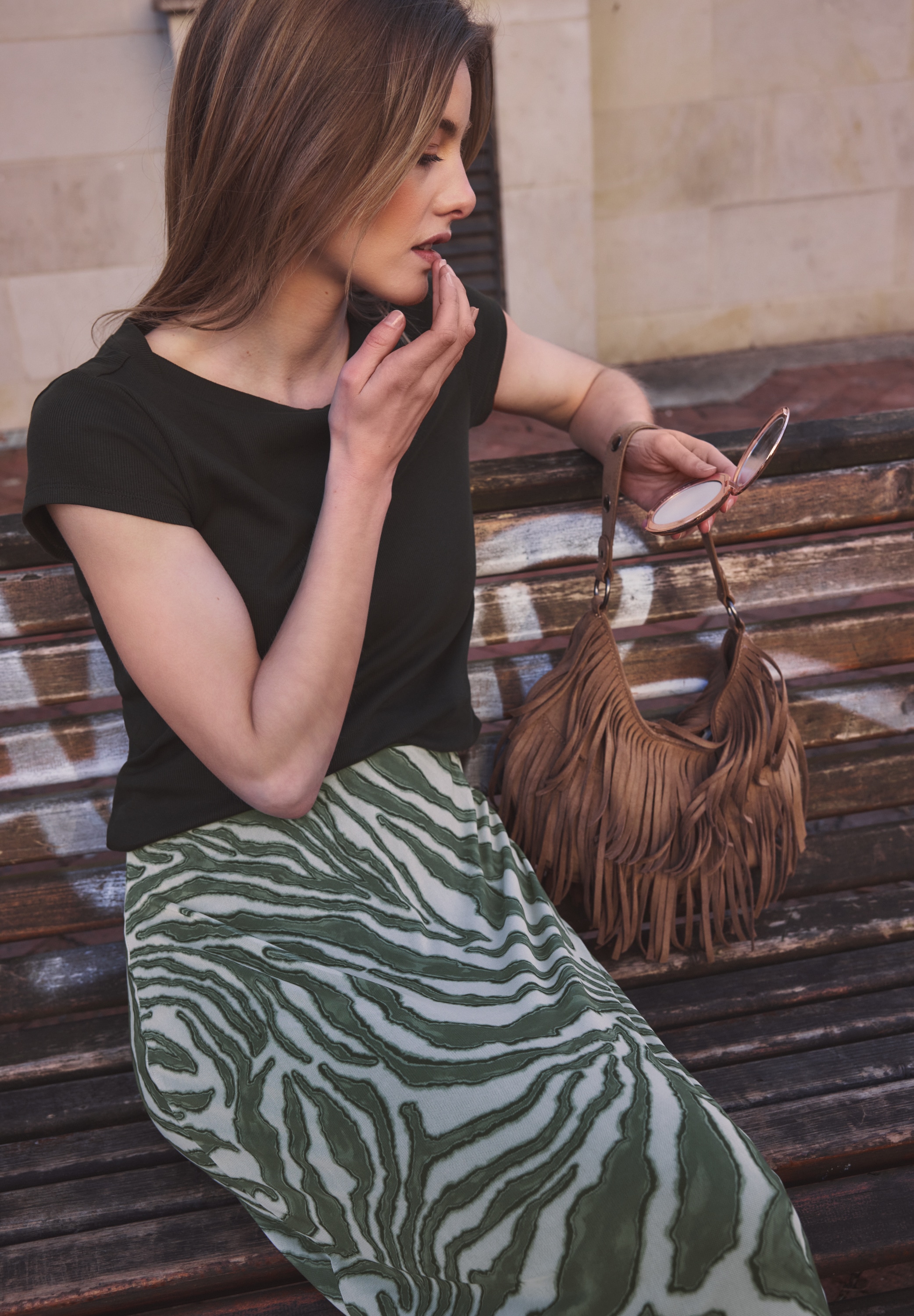 STREET ONE STUDIO Maxirock Middle Waist günstig online kaufen