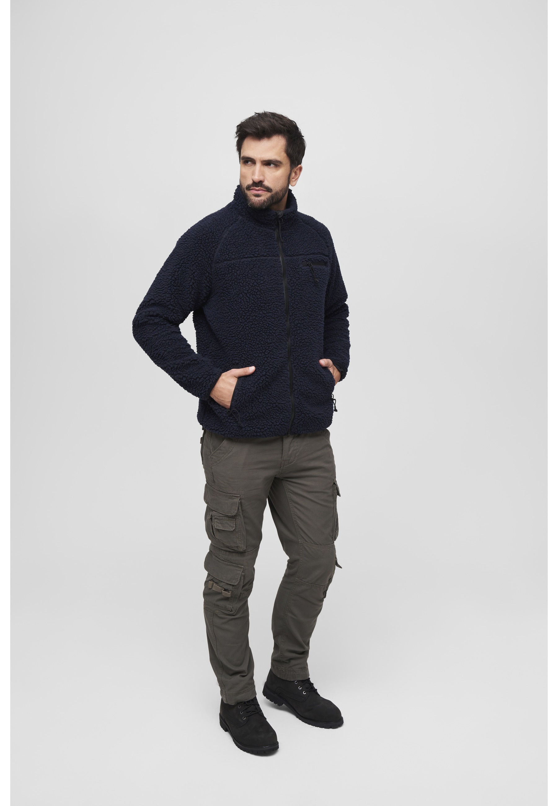 Brandit Allwetterjacke »Brandit Herren Teddyfleece Jacket« 1 Stk. tlg. ohne Kapuze