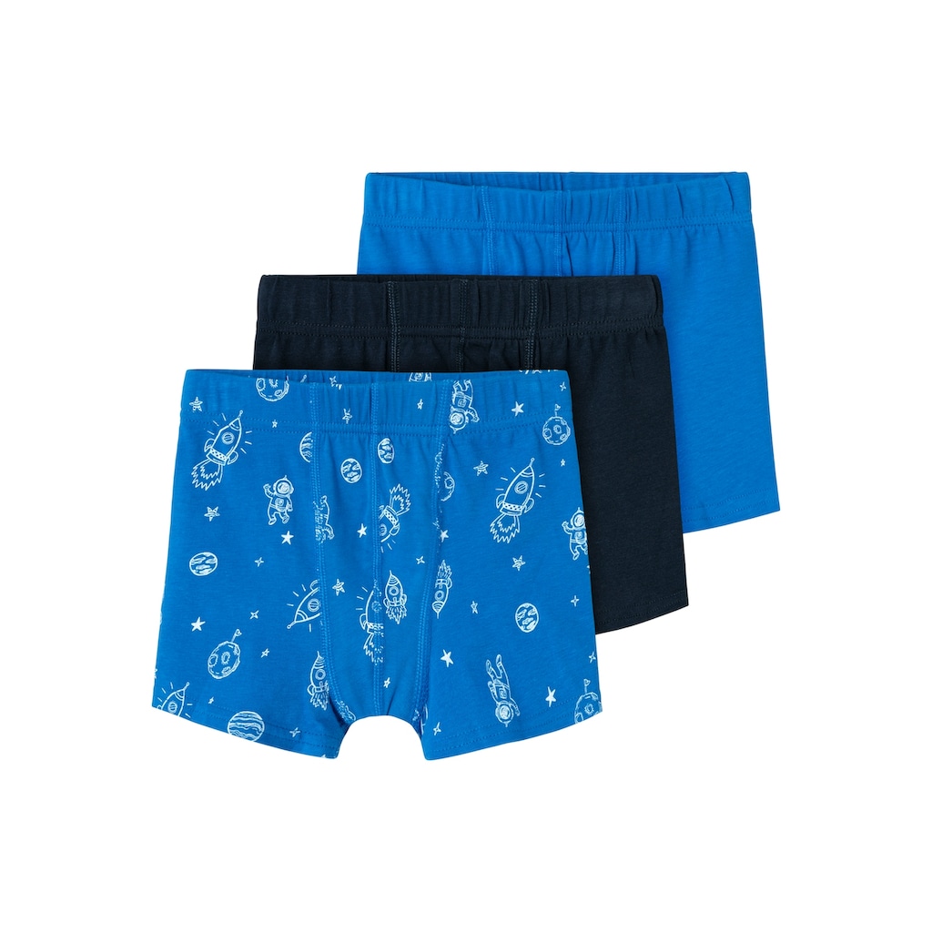 Name It Boxershorts »NMMTIGHTS 3P SKYDIVER SPACE NOOS«, (Packung, 3 St.)