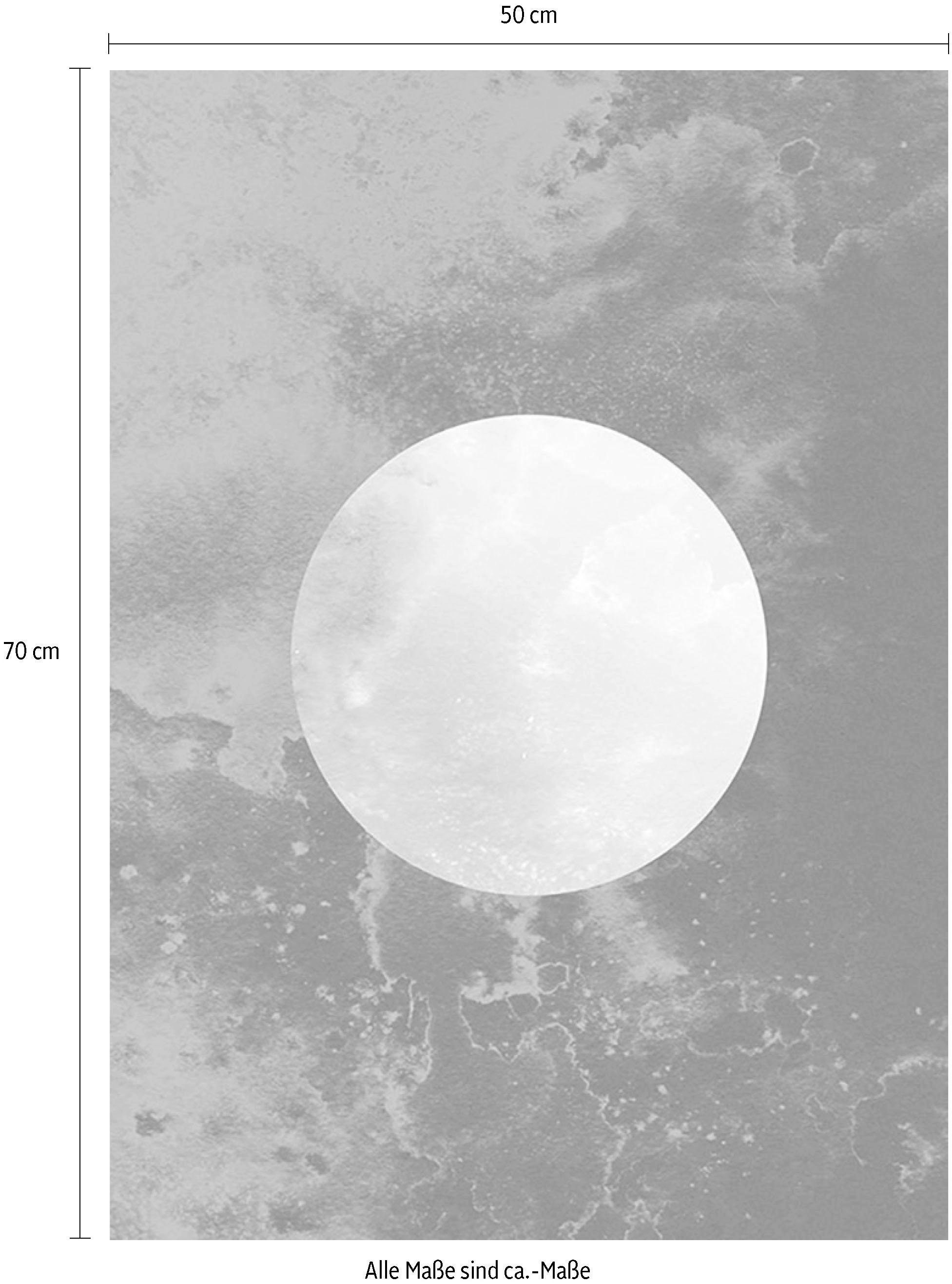 Komar Bild "Solum Luna" Abstrakt 1 Stk. tlg. Wandbild zur Dekoration - ohne Rahmen