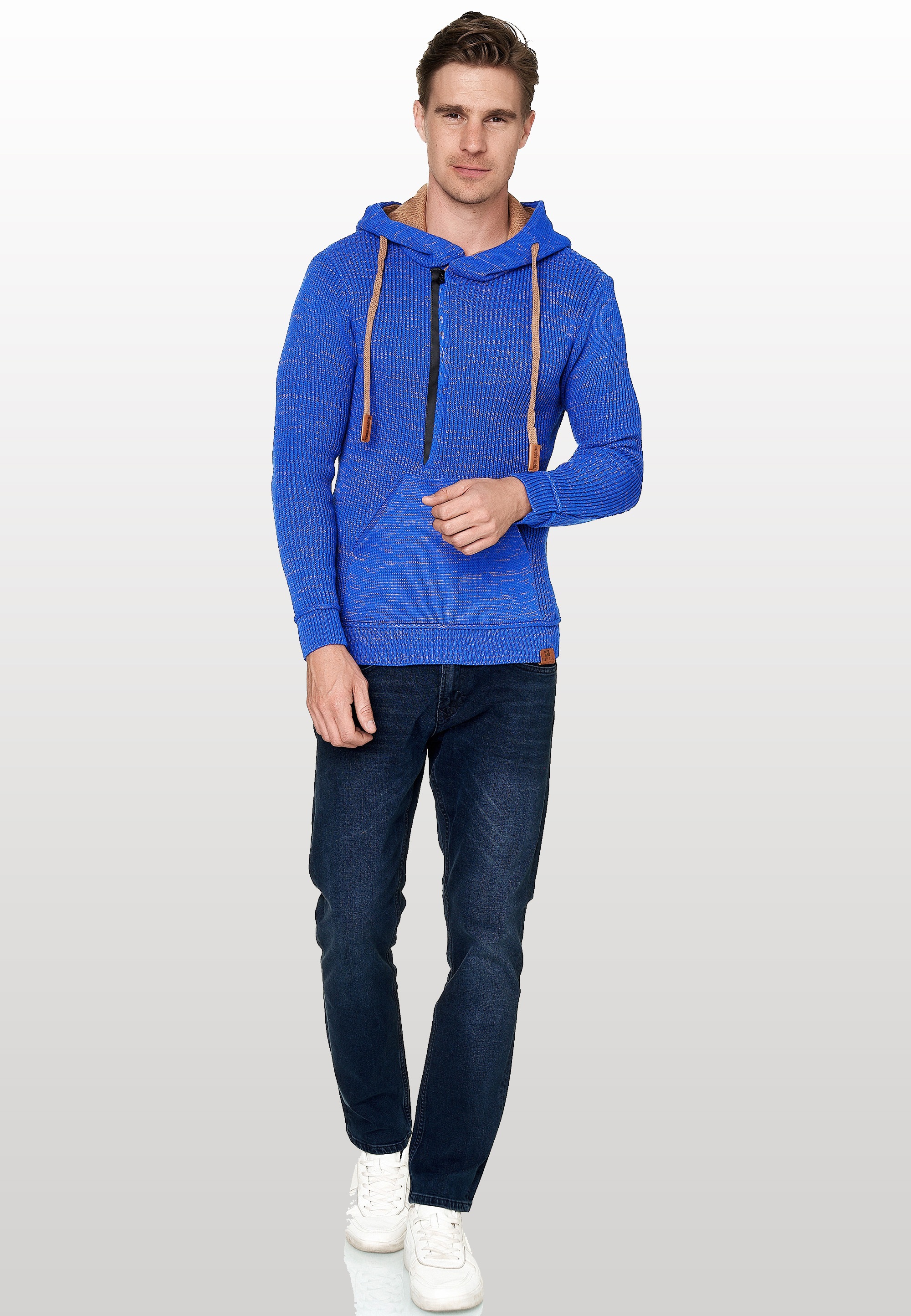 Rusty Neal Kapuzensweatshirt, mit stylischem Ausschnitt