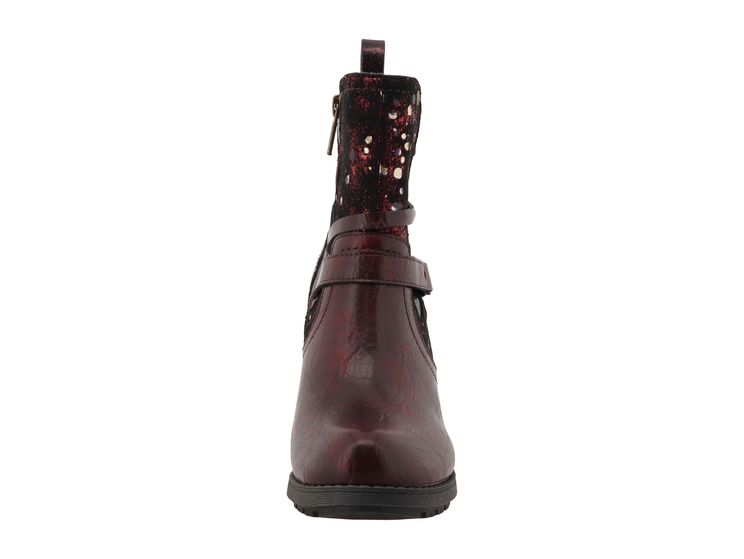 Mustang Shoes Stiefelette »Stiefel«  Blockabsatz, Boots mit Zierreißverschluss und Nieten