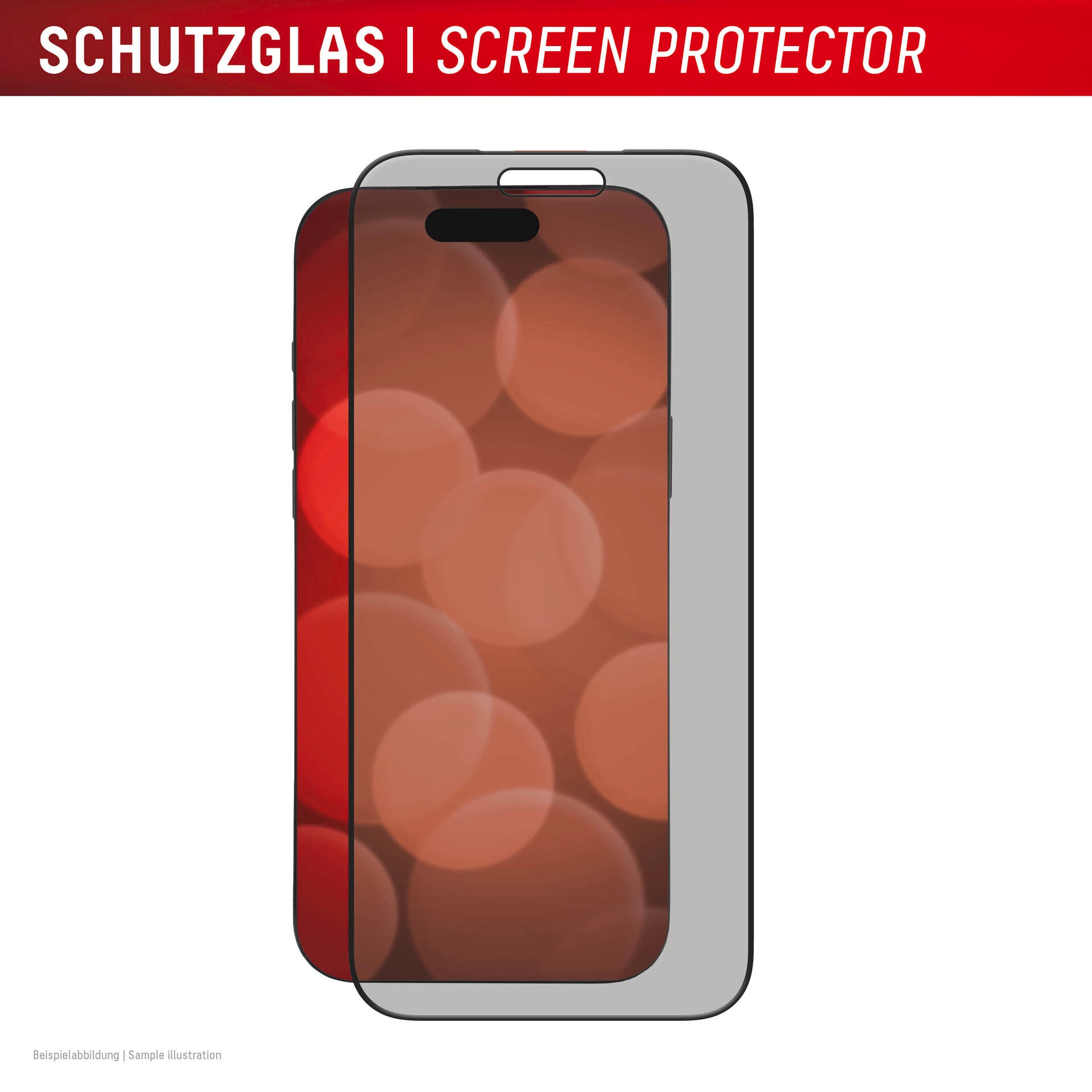 Displex Displayschutzglas »Privacy Glass Screen Protector«, für Apple iPhone 17 Pro Max, Displayschutzfolie, Schutzfolie, Bildschirmschutz, kratz- & stoßfest