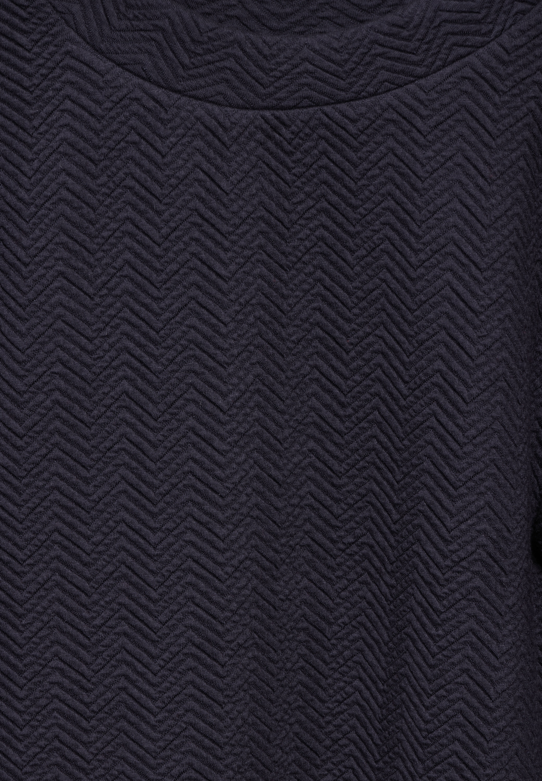 STREET ONE Langarmshirt, mit Materialmix
