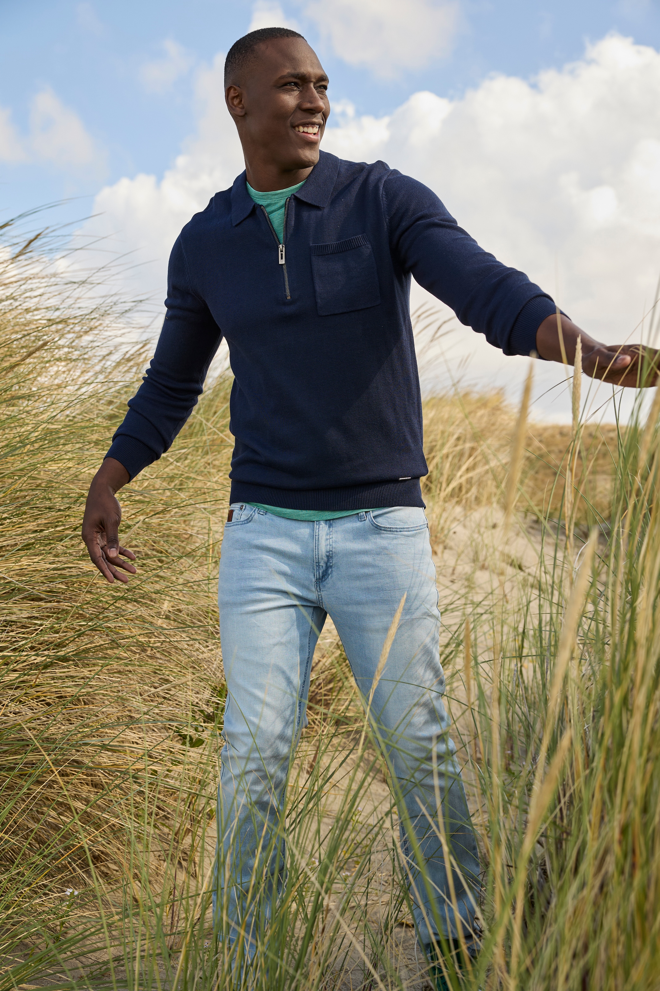 Bruno Banani Polokragenpullover, mit Reißverschluss und Brusttasche günstig online kaufen