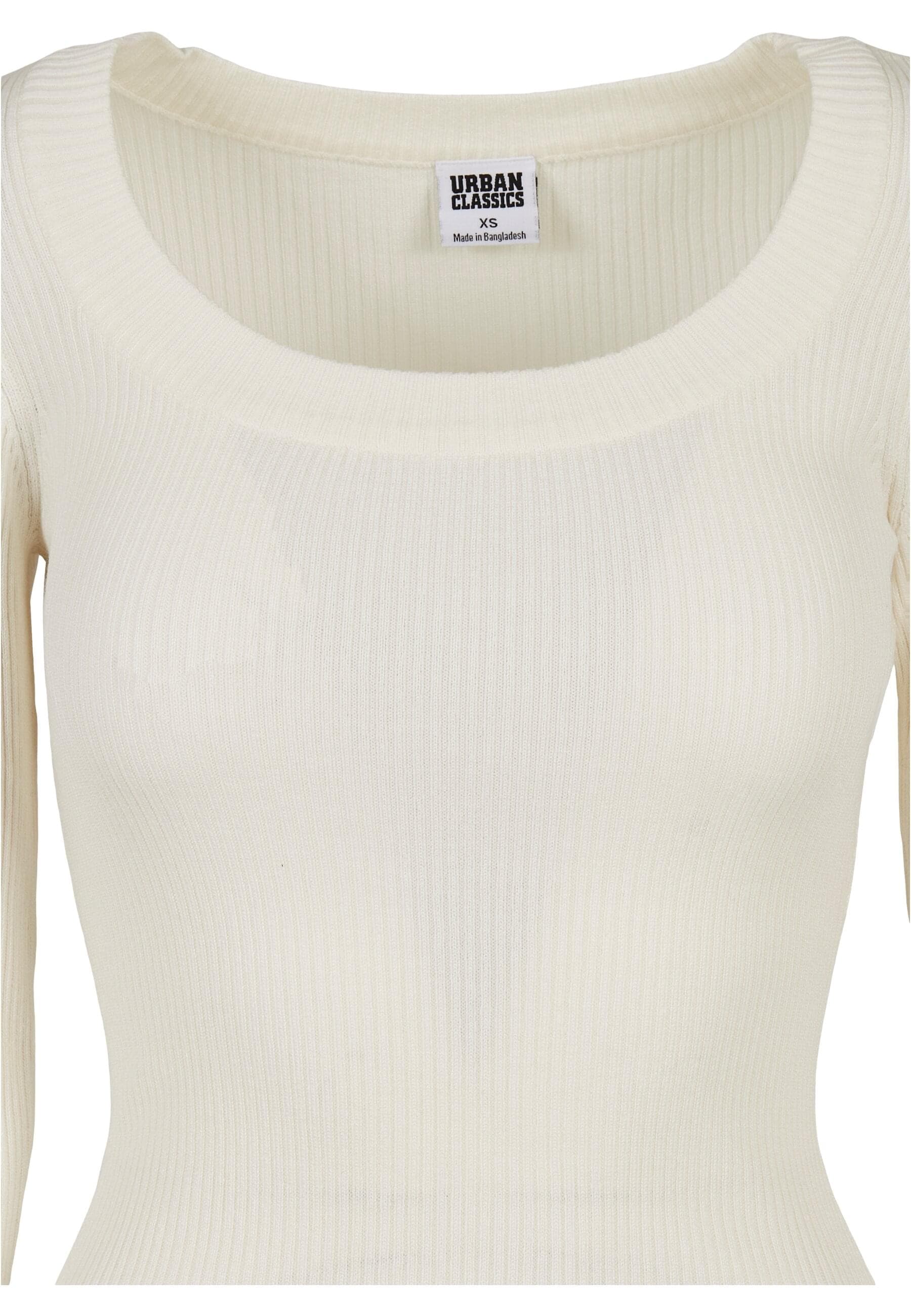 URBAN CLASSICS Rundhalspullover »Urban Classics Damen Ladies Wide Neckline Sweater«, (1 tlg.)