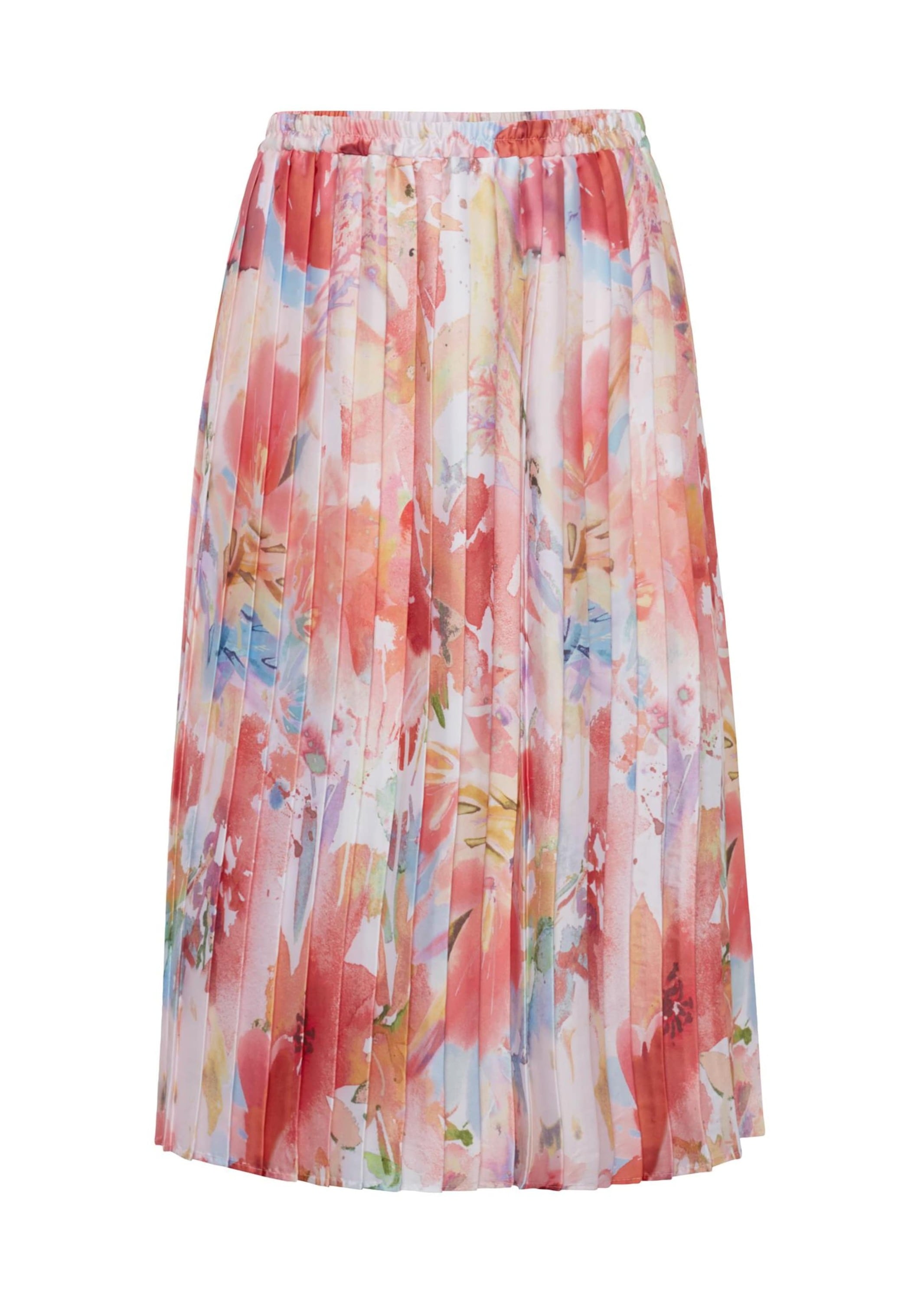 GOLDNER Schlupfrock "Kurzgröße Plisseerock mit floralem Druck" günstig online kaufen