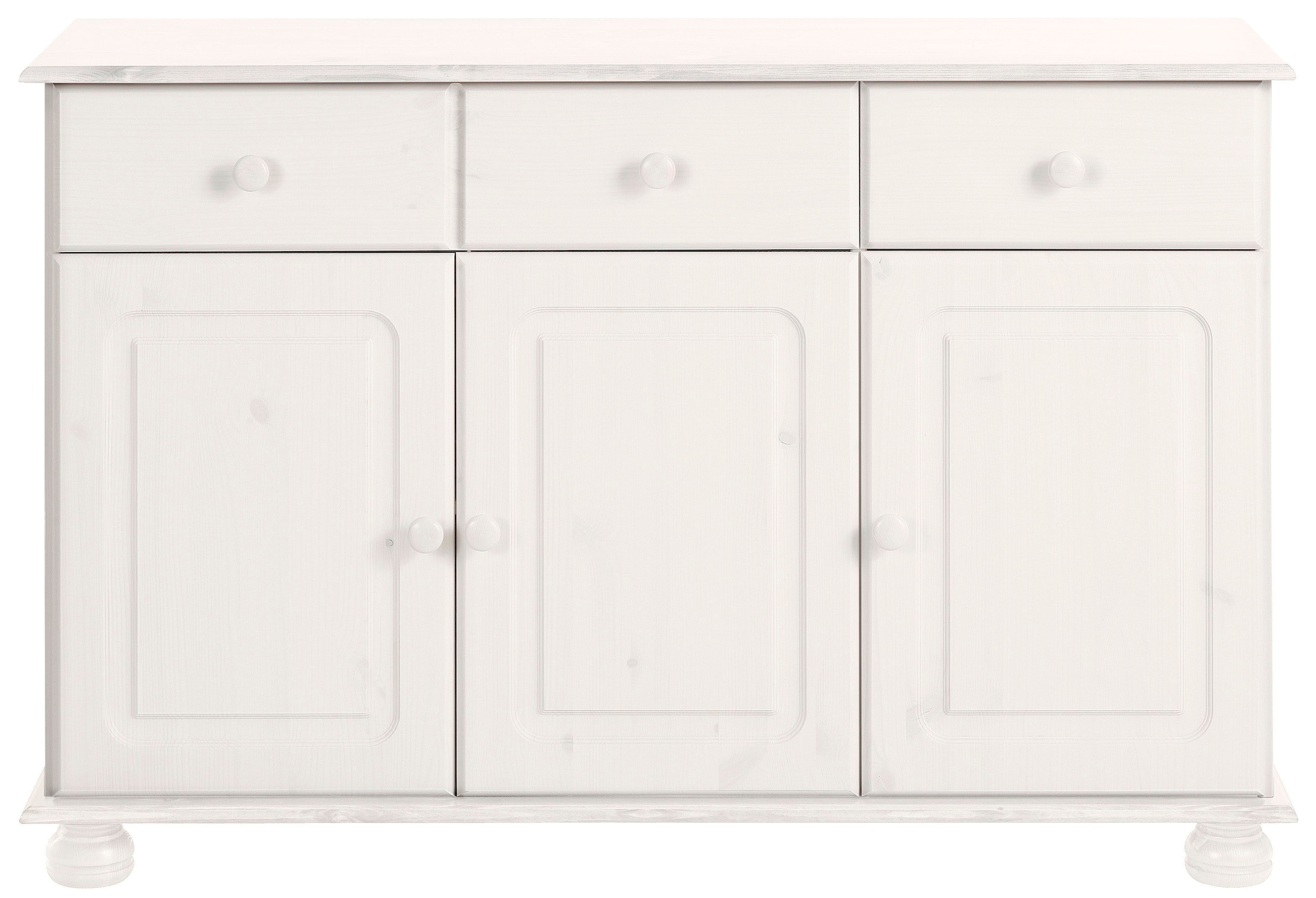 Home affaire Sideboard "Mette", Kommode mit gefrästen, kugelförmigen Füßen, günstig online kaufen