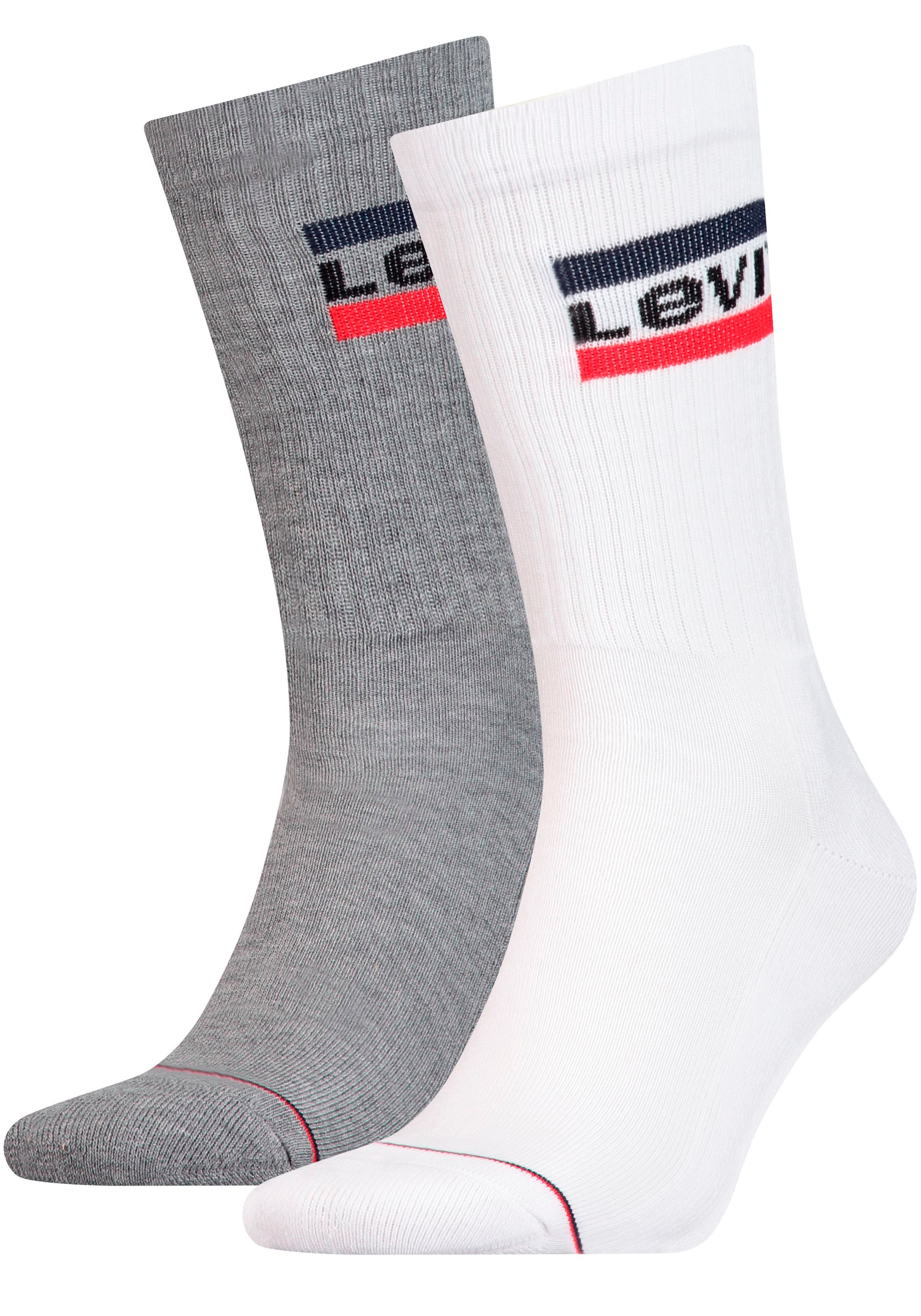 Levis Sportsocken, (Packung, 2 Paar), mit breitem Logobund günstig online kaufen