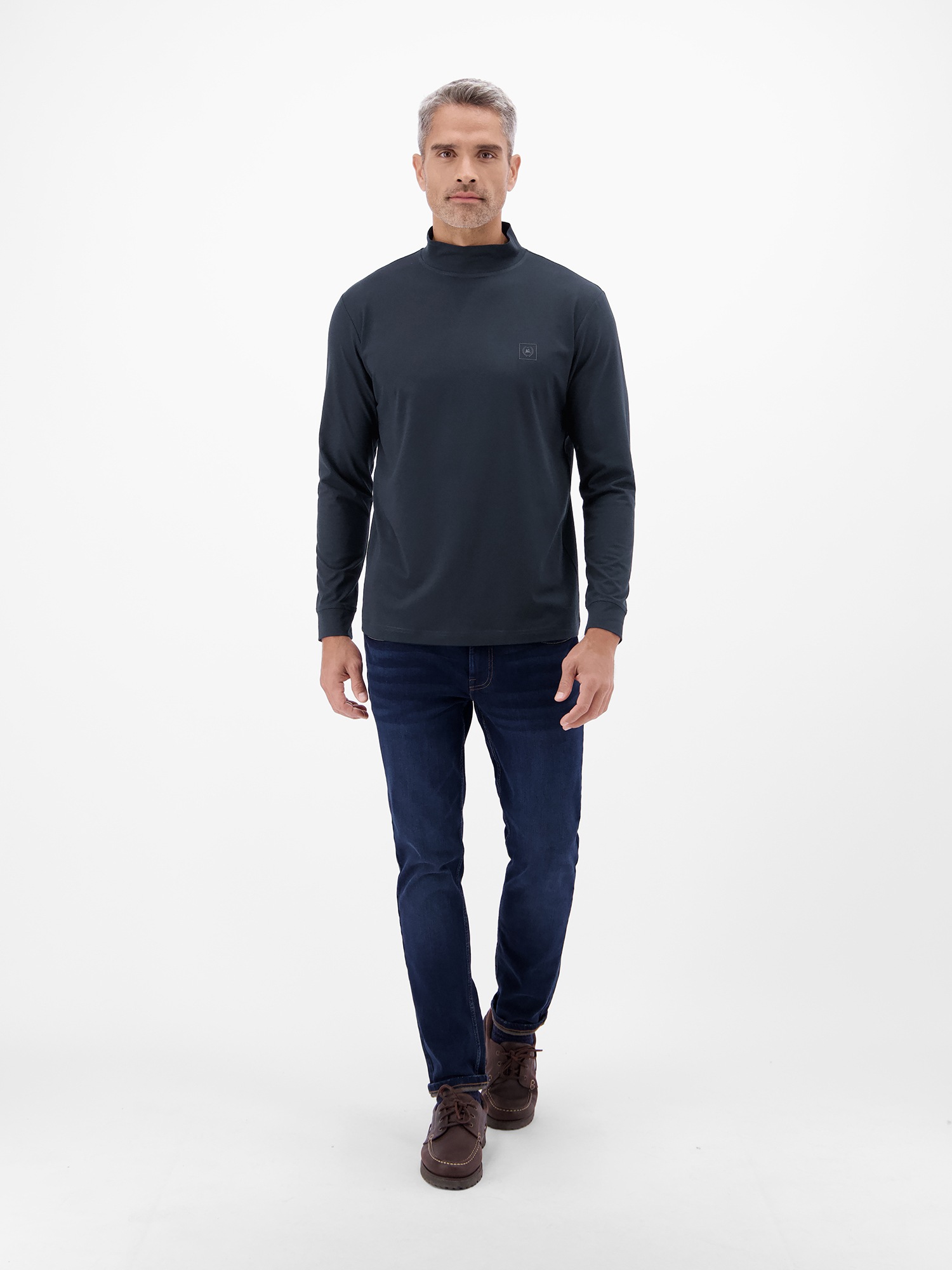 LERROS Sweatshirt »LERROS Herren-Shirt mit modischem Turtleneck«
