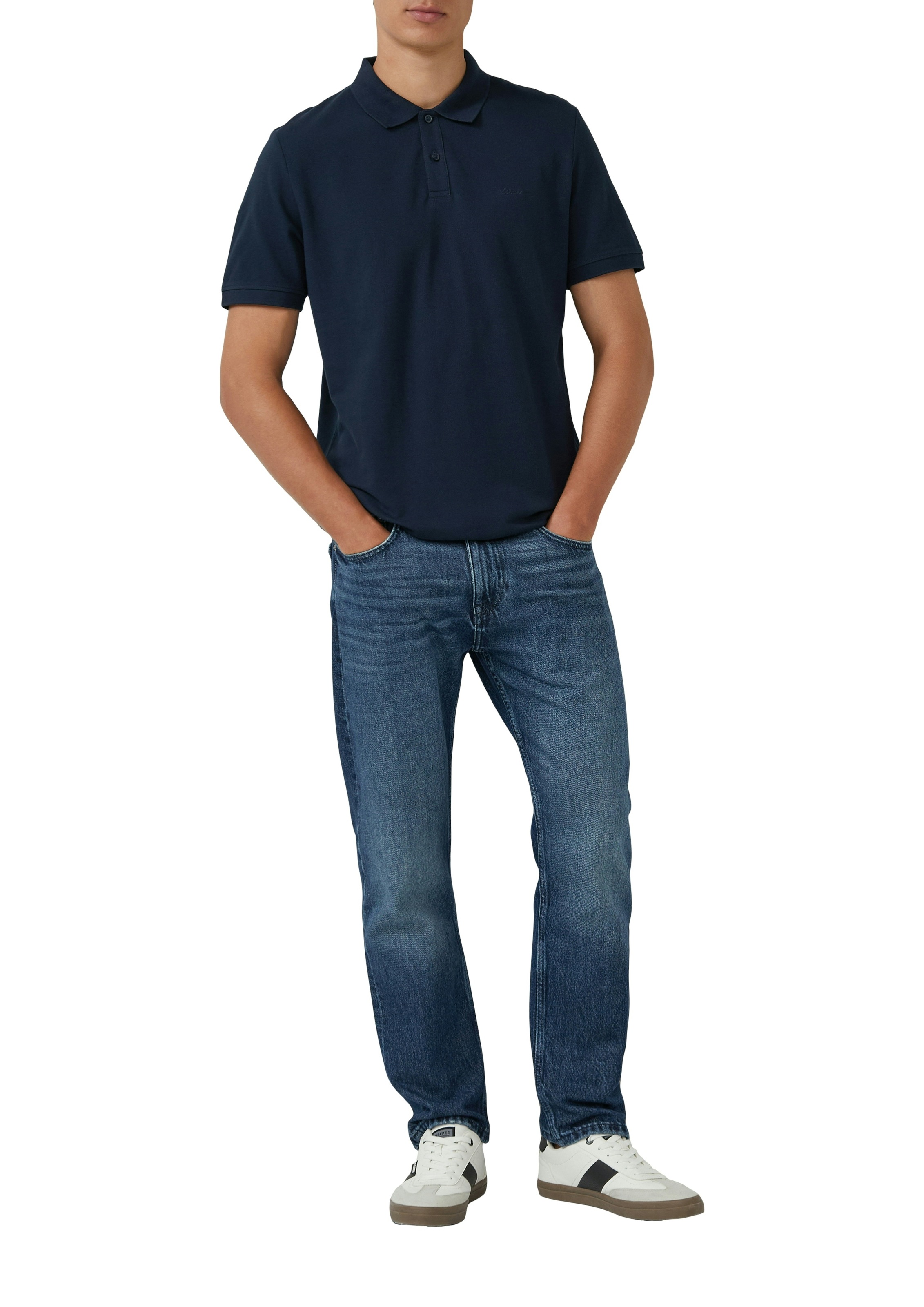 s.Oliver Poloshirt Packung, 2 Stk. mit Logo Stickerei
