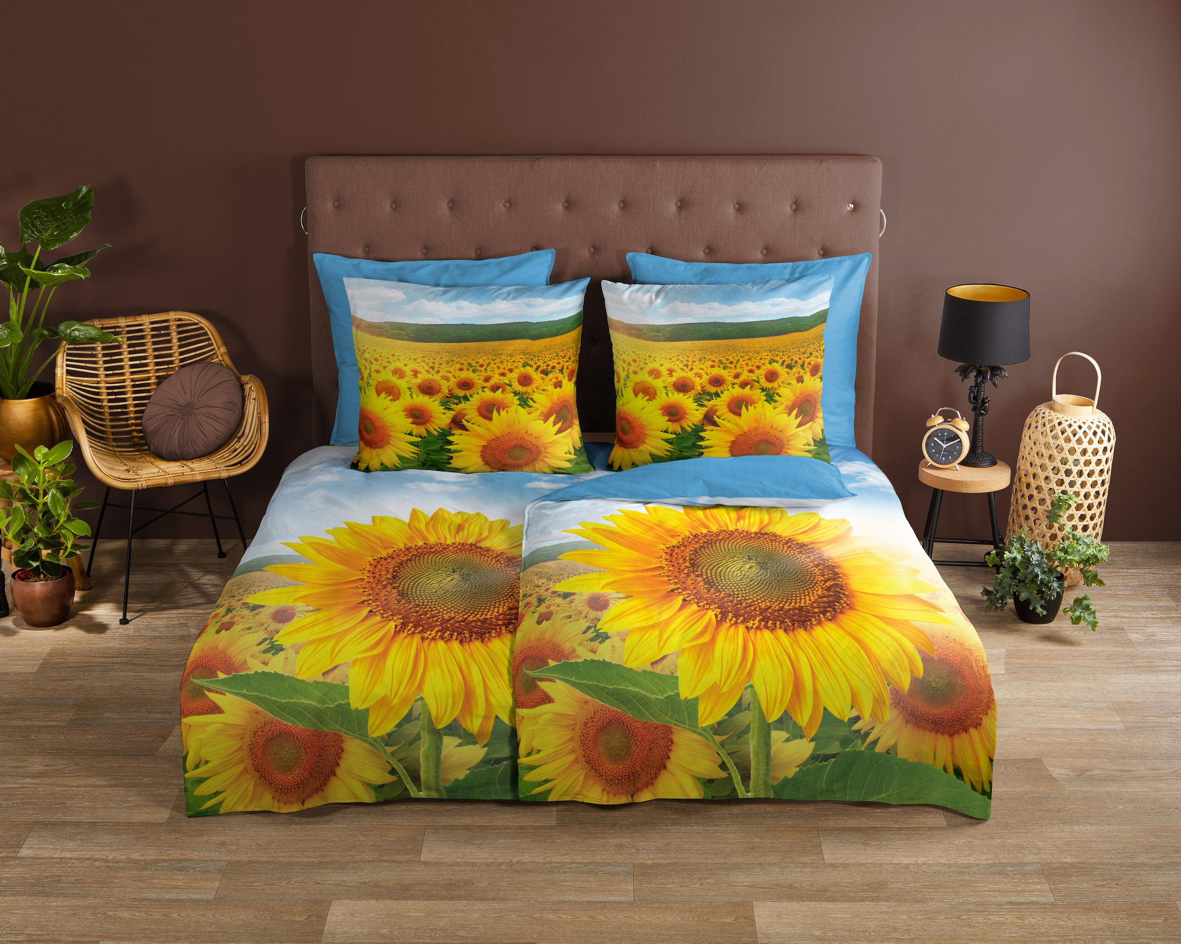 good morning Wendebettwäsche "Sonne" 2 Stk. Baumwolle, 2 Teilig, Reißversch günstig online kaufen