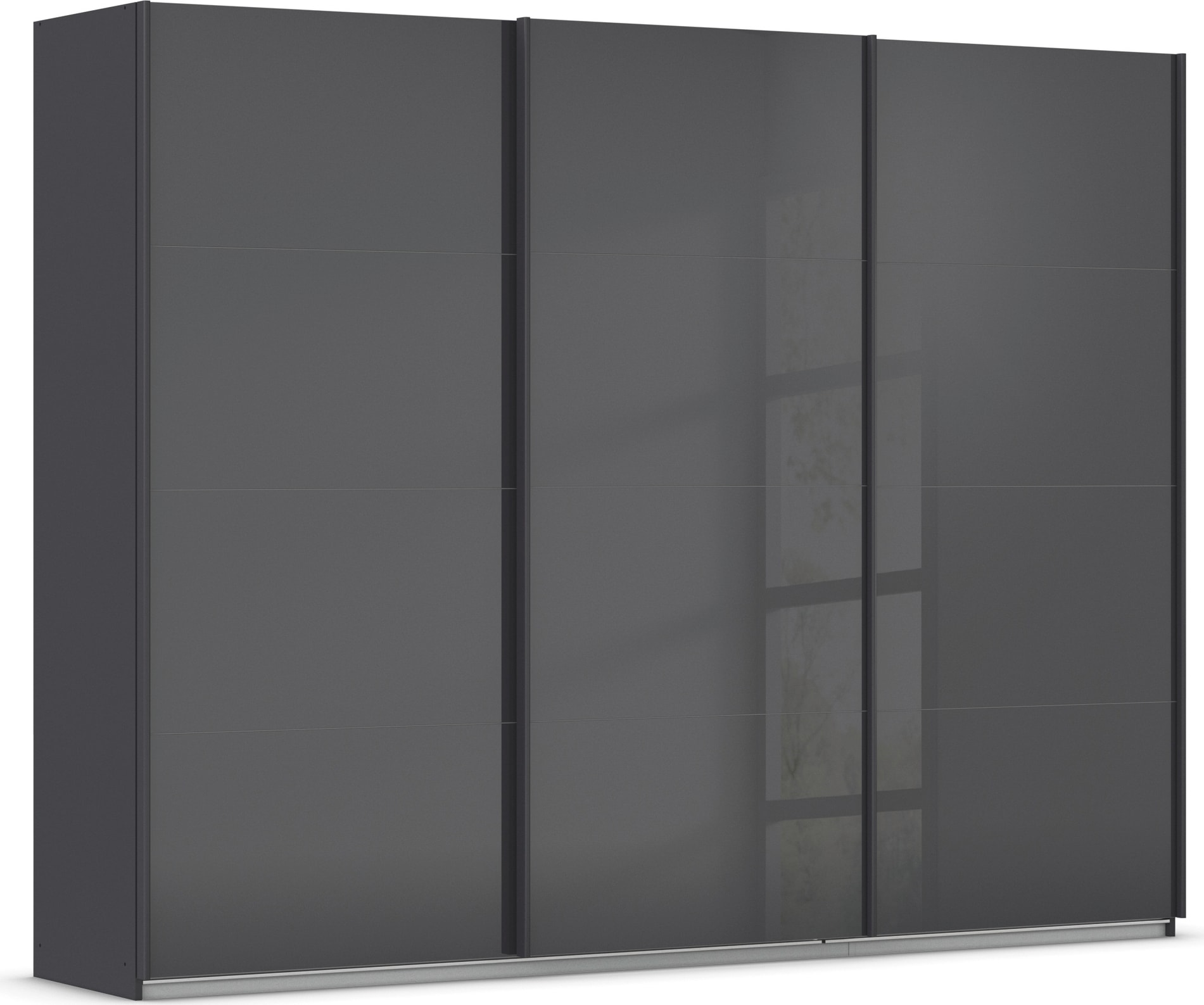 OTTO home Schwebetürenschrank "Kleiderschrank Schrank Garderobe AGORDO mit Glasfront" Breiten 203/271/315/360 cm, Höhen 210/229 cm, durchdachte Innenausstattung, in 4 Breiten und 2 Höhen MADE IN GERMANY