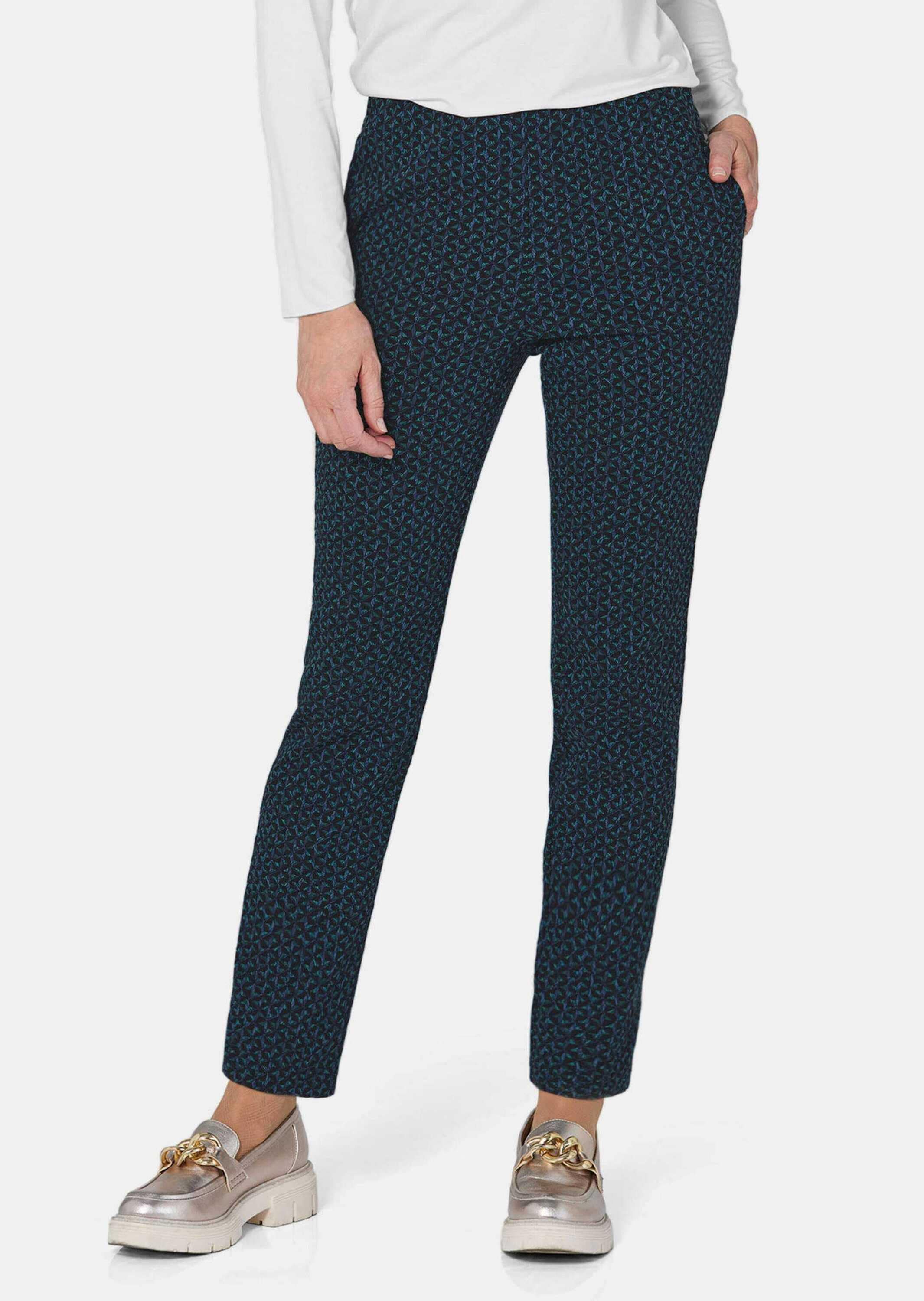 GOLDNER 2-in-1-Hose »Jacquardhose LOUISA Druckhose LOUISA mit Jacquard-Muster«