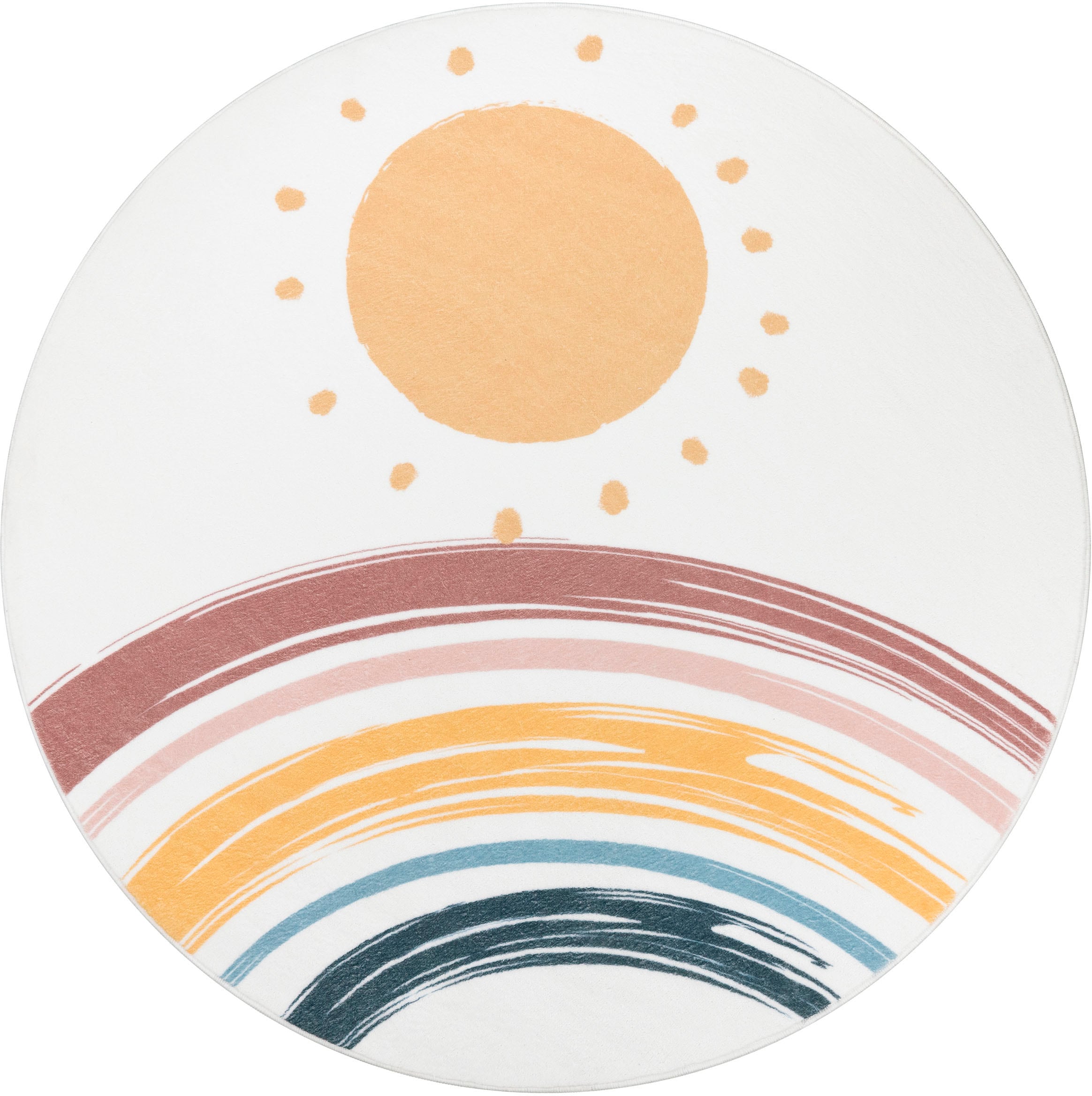 Paco Home Kinderteppich "Niloya 362" rund 12 mm Höhe Spielteppich, Kurzflor günstig online kaufen