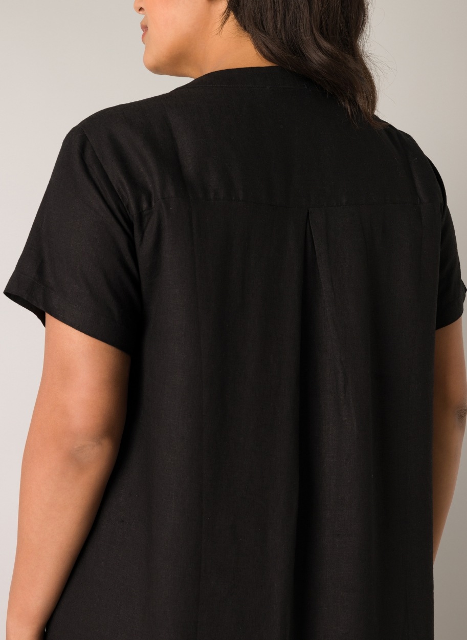 Thumbnail - Base Level Curvy Tunikakleid "Yacinthe" Sommerkleid mit Leinen