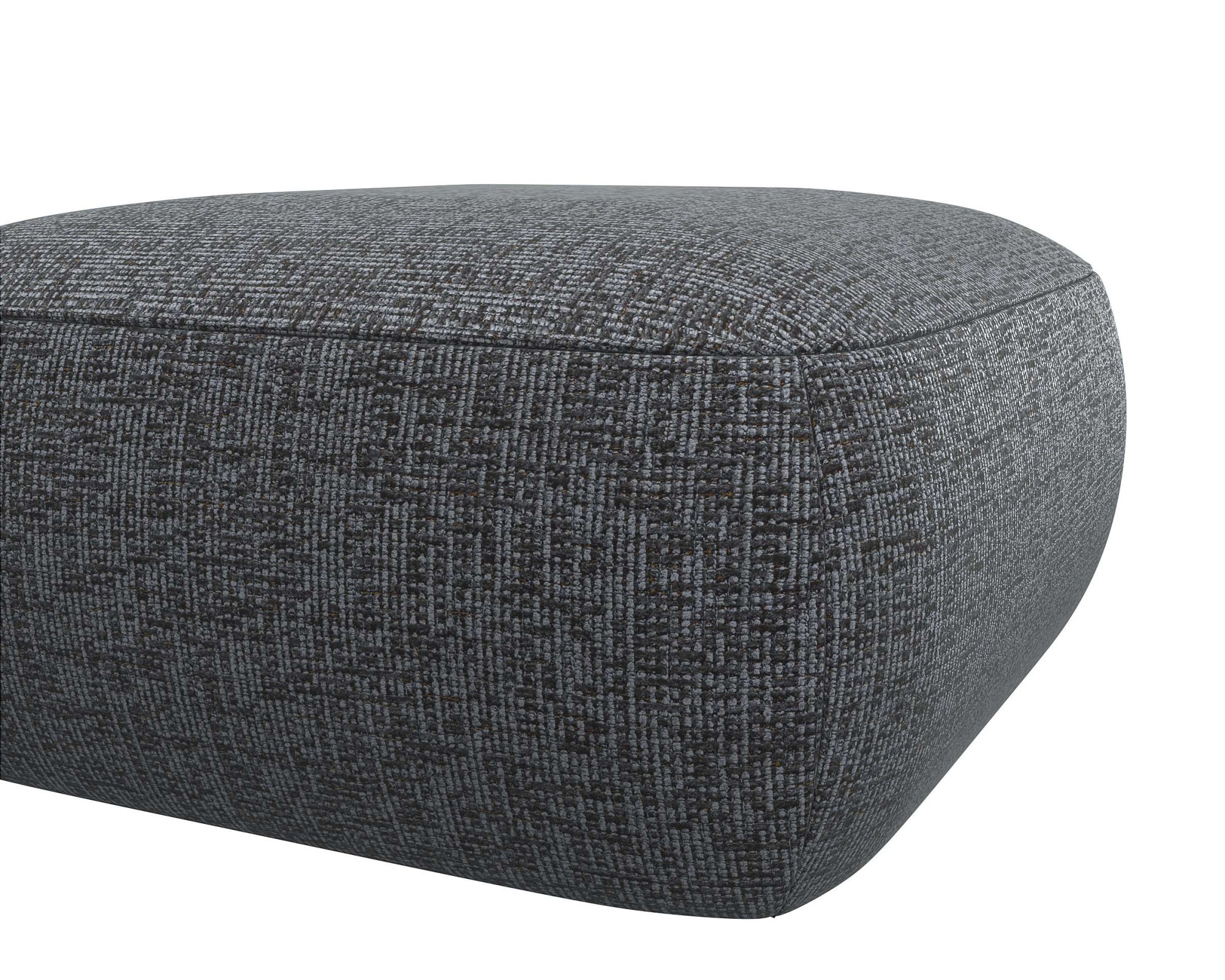 FLEXLUX Pouf »Torino, rund, bodennah, Sitzhocker, Polsterhocker«, Modernes, organisches Hocker-Design, Kaltschaum, Wellenunterfederung