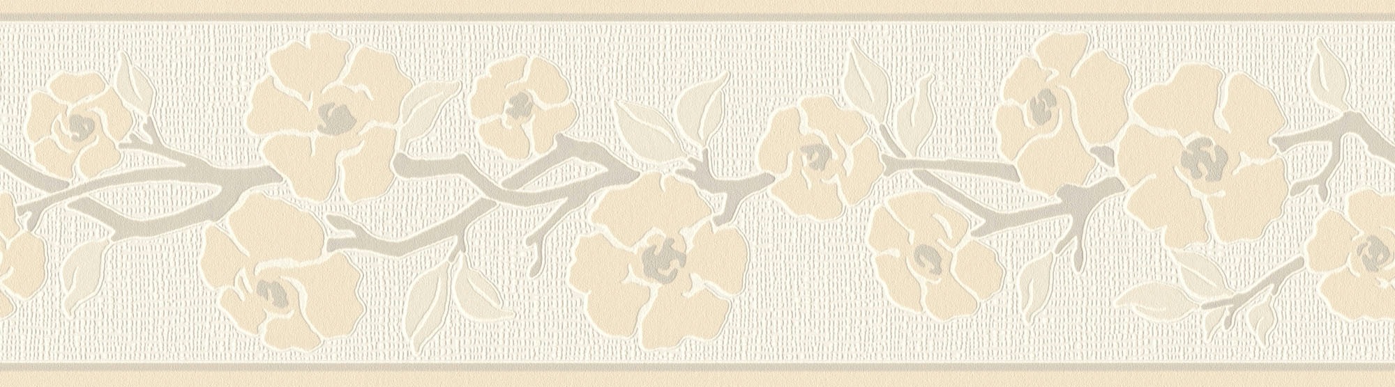 A.S. Création Bordüre "Only Borders 11" floral geblümt natürlich strukturiert Blumen-Tapete Bordüre Blumen Borte Wohnzimmer Schlafzimmer Küche Optik