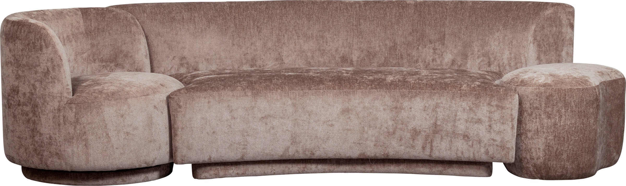 WOOOD Loungesofa "Combi-Popular: Bank + Sessel + Pouf" Mit grobem Chenille günstig online kaufen