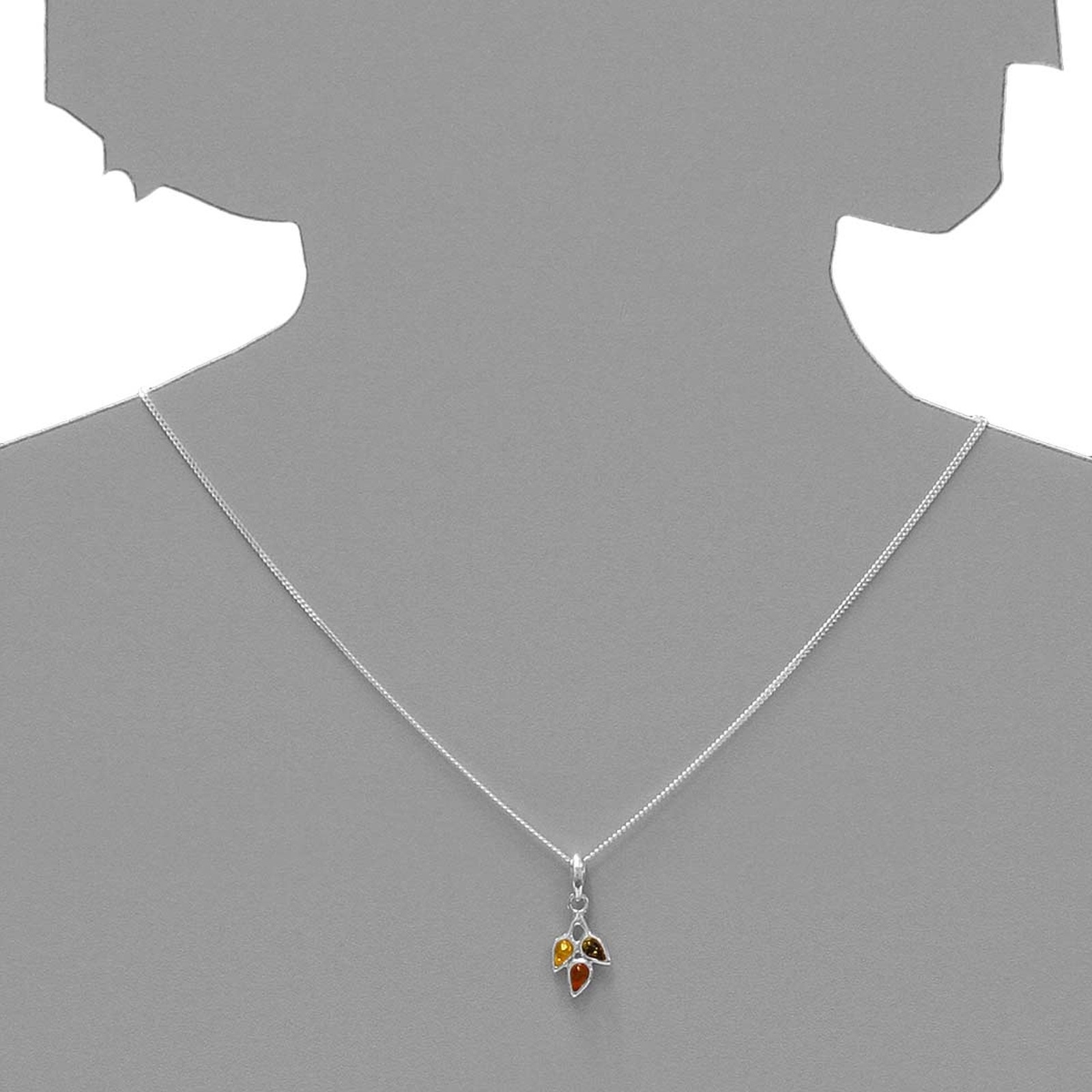 Kette mit Anhänger OSTSEE-SCHMUCK "- Greta - Silber 925/000 - Bernstein" Gr. 50, silber (silber 925, silberfarben, weiß), Schmuck_Sets, Damen, 50, Silber 925 (Sterlingsilber) 5