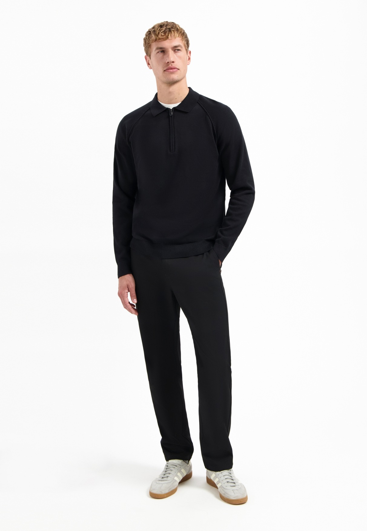 Thumbnail - NO EXCESS Stehkragenpullover "No Excess Half-Zip-Polo-Pullover Pullover Polo Half Zip Solid"