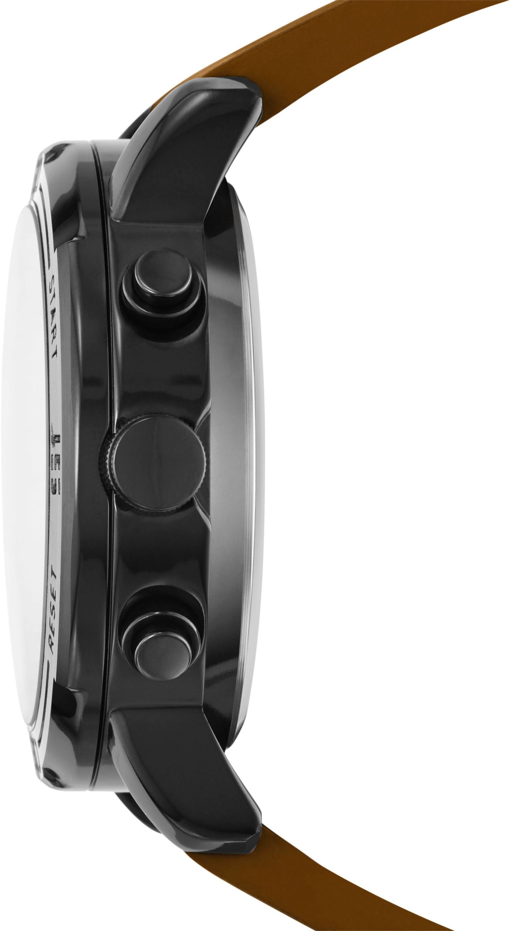 Skechers Chronograph »REDLANDS«, Quarzuhr, Armbanduhr, Herrenuhr, Lederarmband, digital, Stoppfunktion