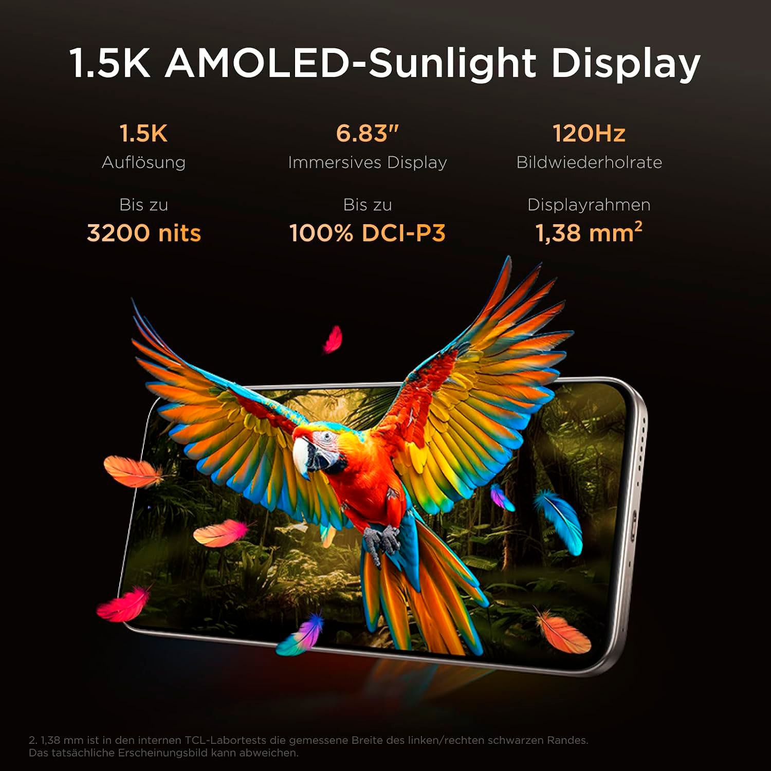 TCL Smartphone »P80 Pro 8+256GB« Midnight Blue NXTPAPER-Technologie