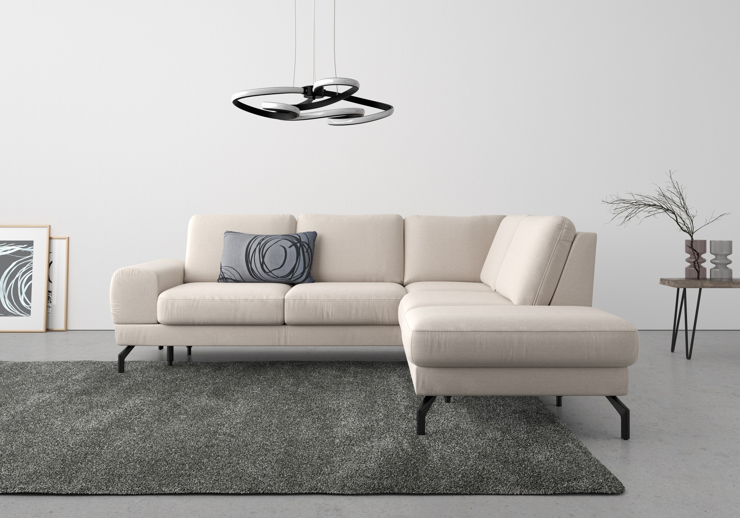 sit&more Ecksofa »Cinturo L-Form«, inklusive Sitztiefenverstellung und Federkern, Sitzhöhe 48 cm