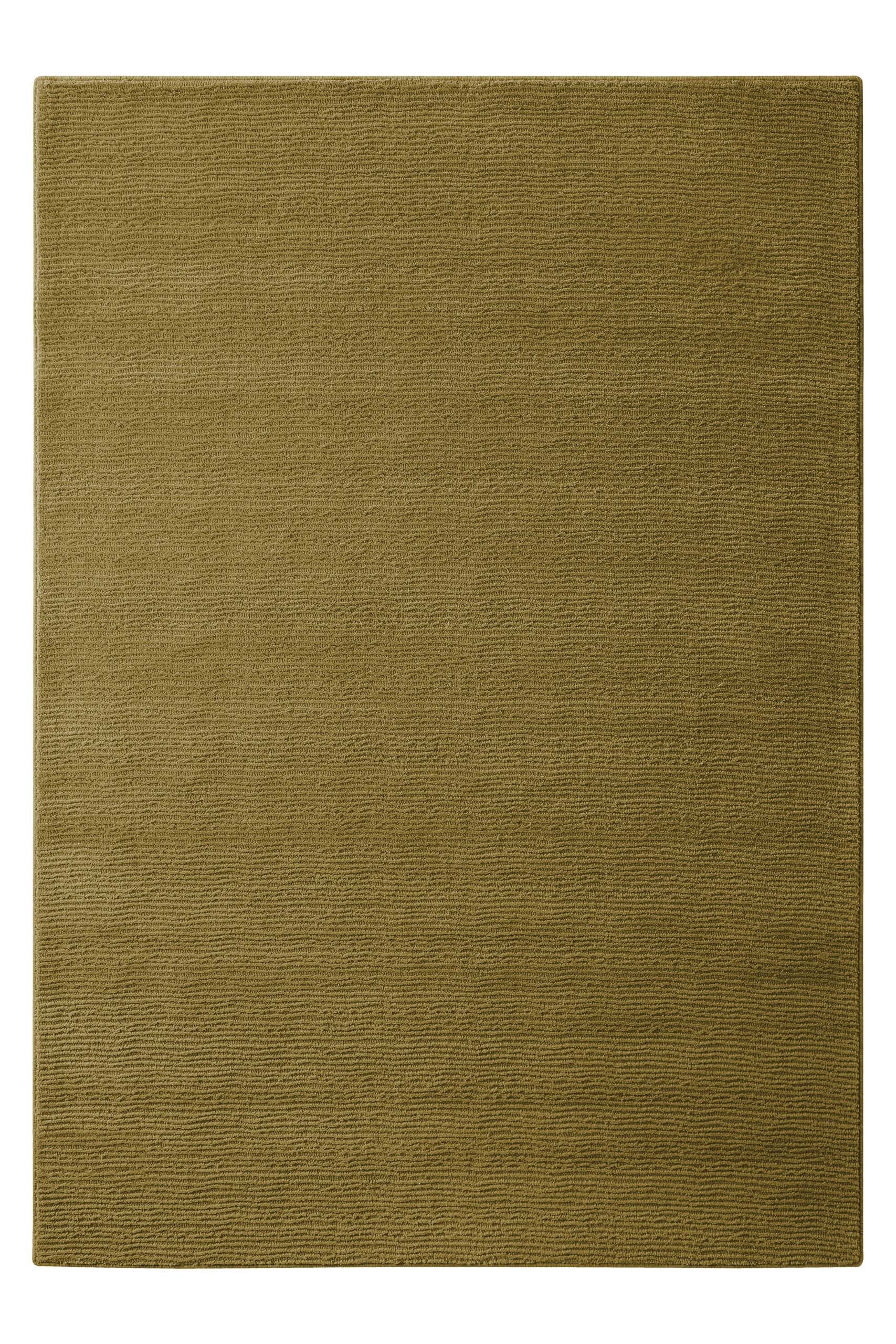 Teppich WECON HOME "Castello ONE", blass grün, B:160cm H:7mm L:230cm, Schurwolle, Teppiche, Teppich, Schurwolle, Kurzflor mit Hoch-Tief-Effekt, Wohnzimmer, Streifenmuster 3