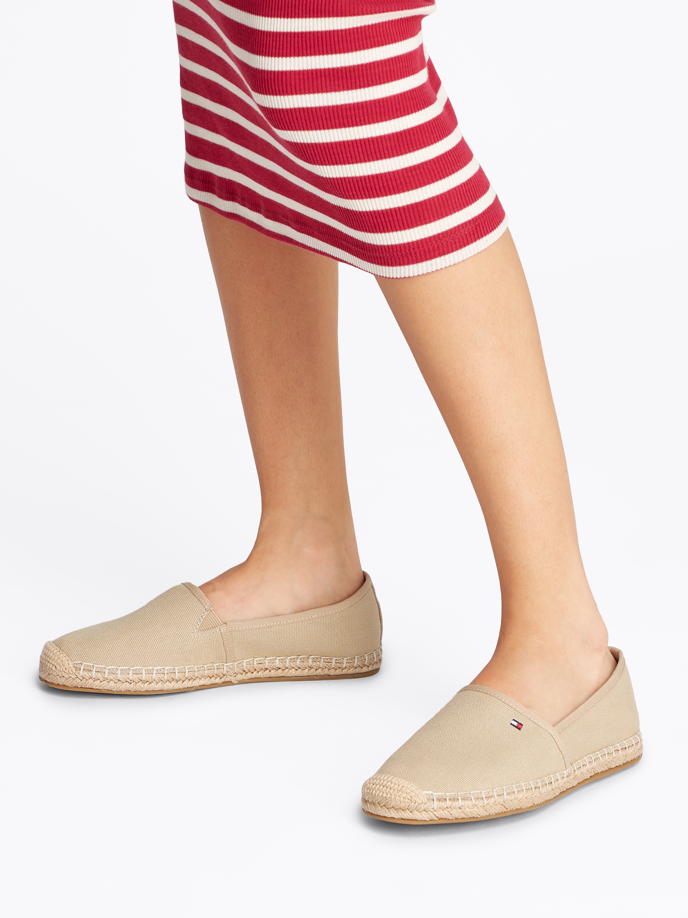 Tommy Hilfiger Espadrille "FLAG CANVAS ESPADRILLE", Slipper, Flats, Bequems günstig online kaufen