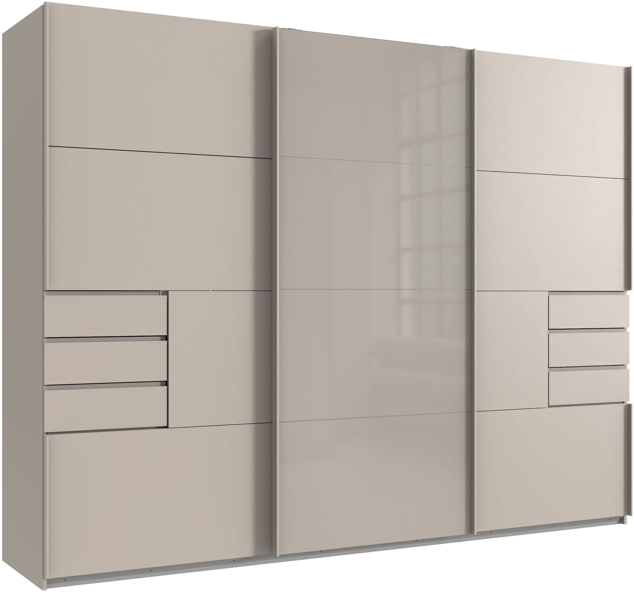 Wimex Schwebetürenschrank "Schwebetürenschrank Saigon" mit Glaselementen, 3 Türen, 270cm breit