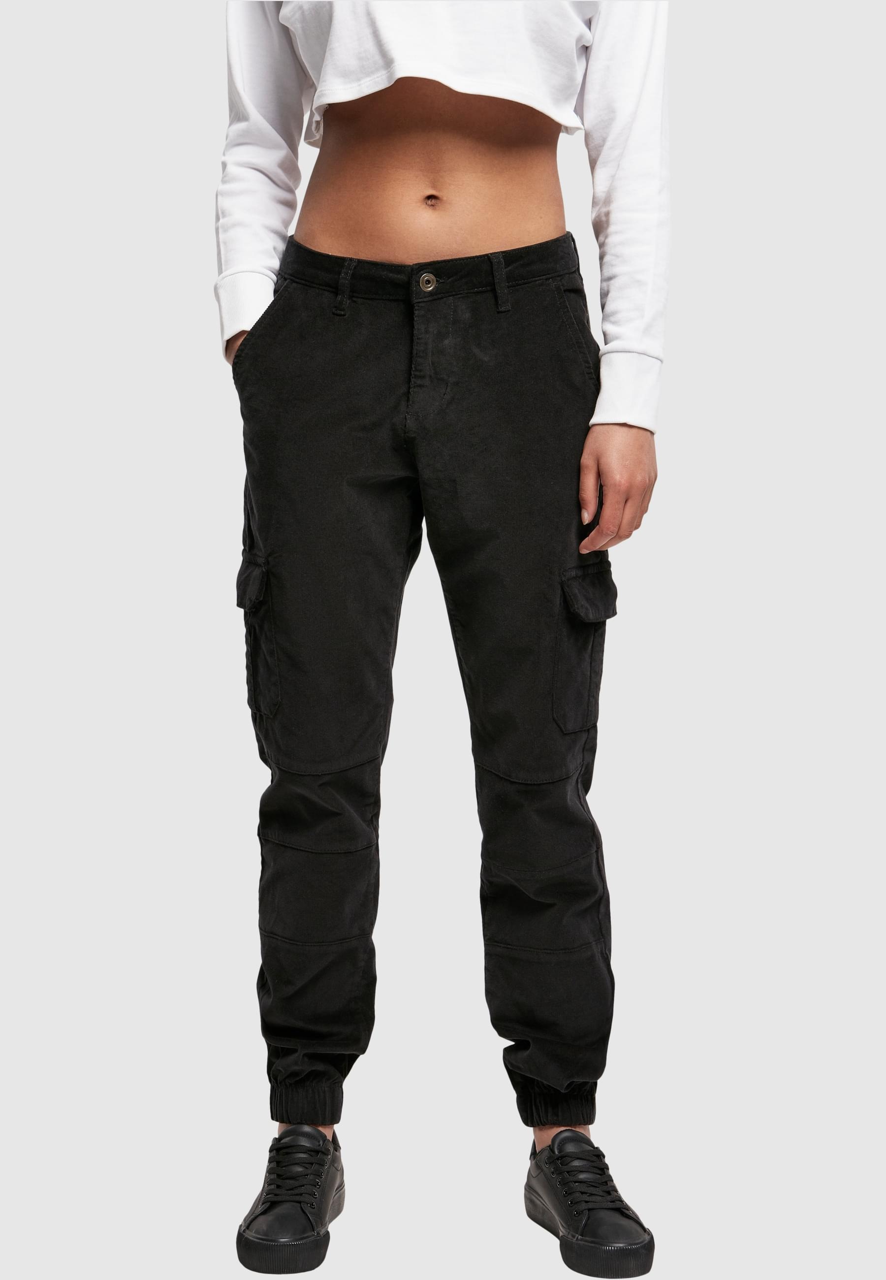 URBAN CLASSICS Cargohose »Urban Classics Damen Ladies High Waist Cargo Corduroy Pants«, (1 tlg.)