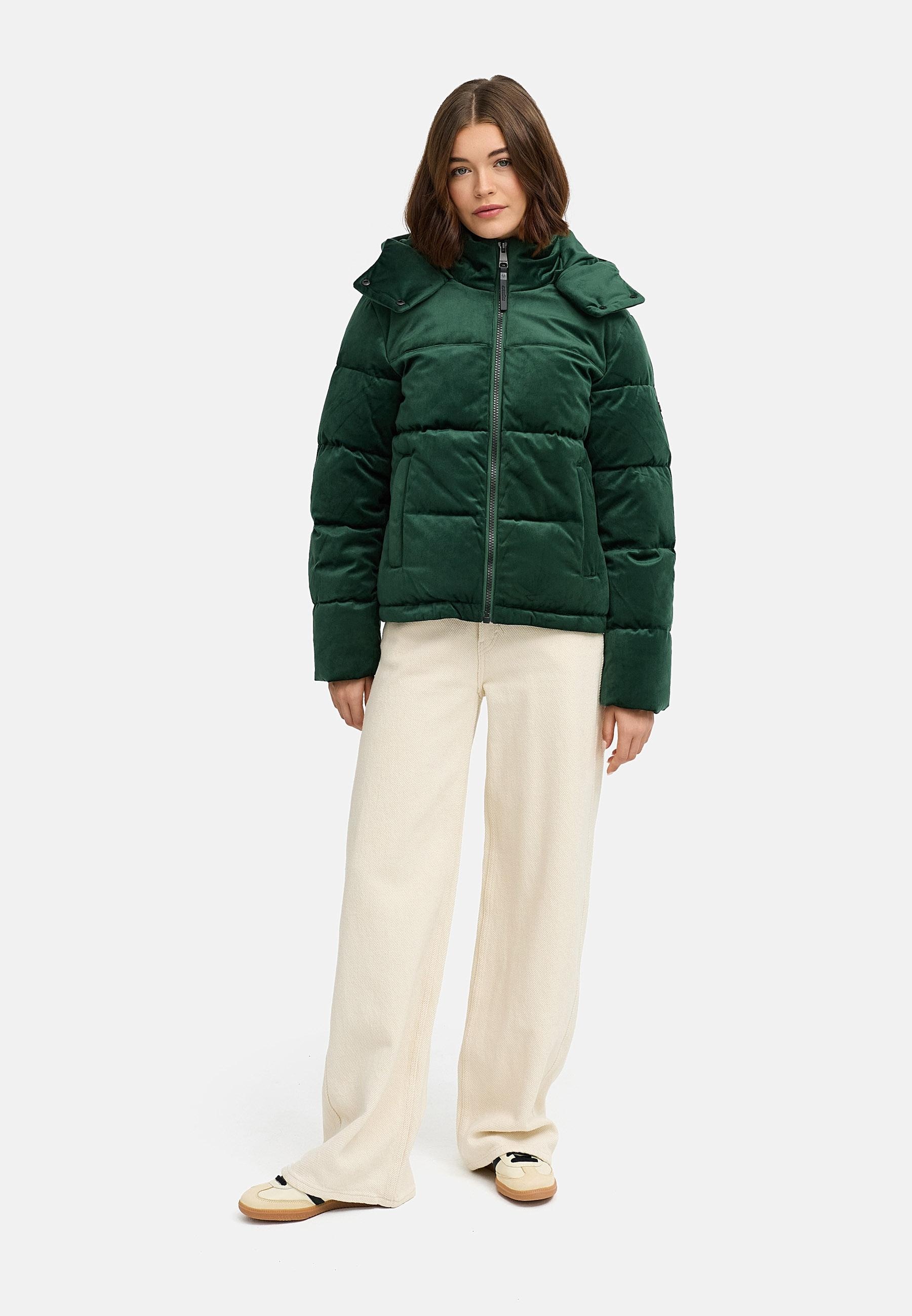 Ragwear Steppjacke »Roobie Velvet YOUMODO«, mit Kapuze, Gesteppte Winterjacke in Samtoptik mit Kapuze