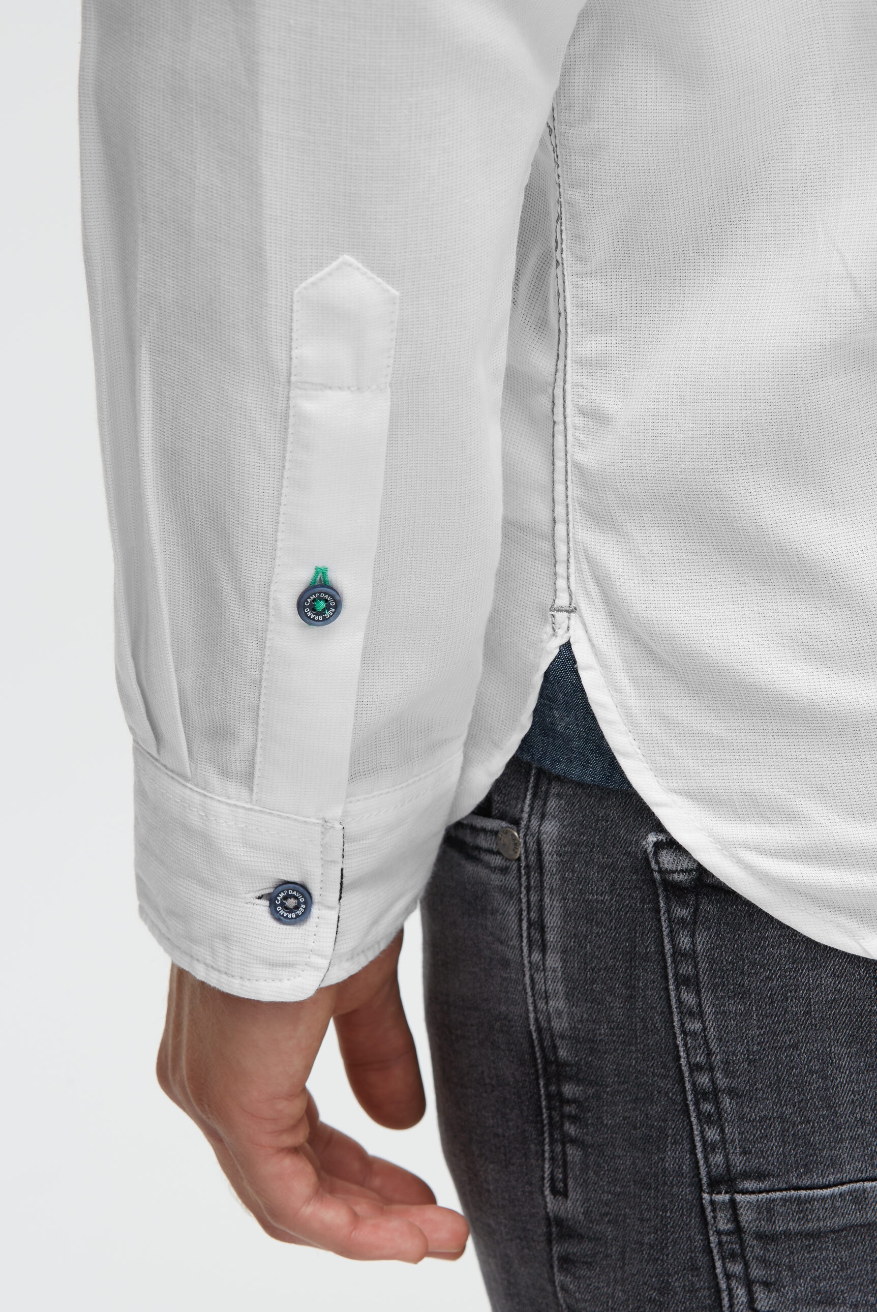 CAMP DAVID Langarmhemd aus Baumwolle