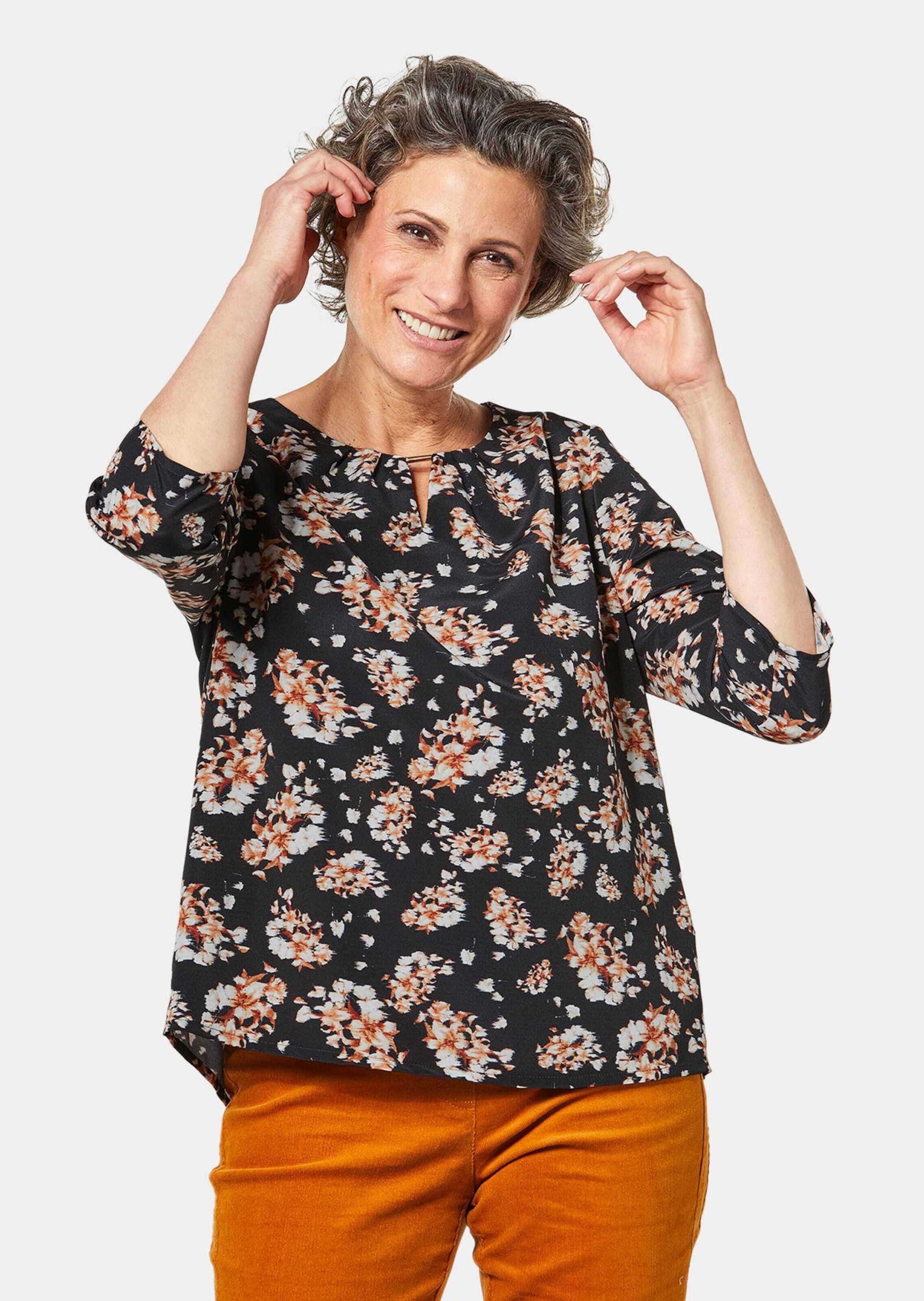 GOLDNER Druckbluse »Druckbluse Bluse mit Blumendruck«