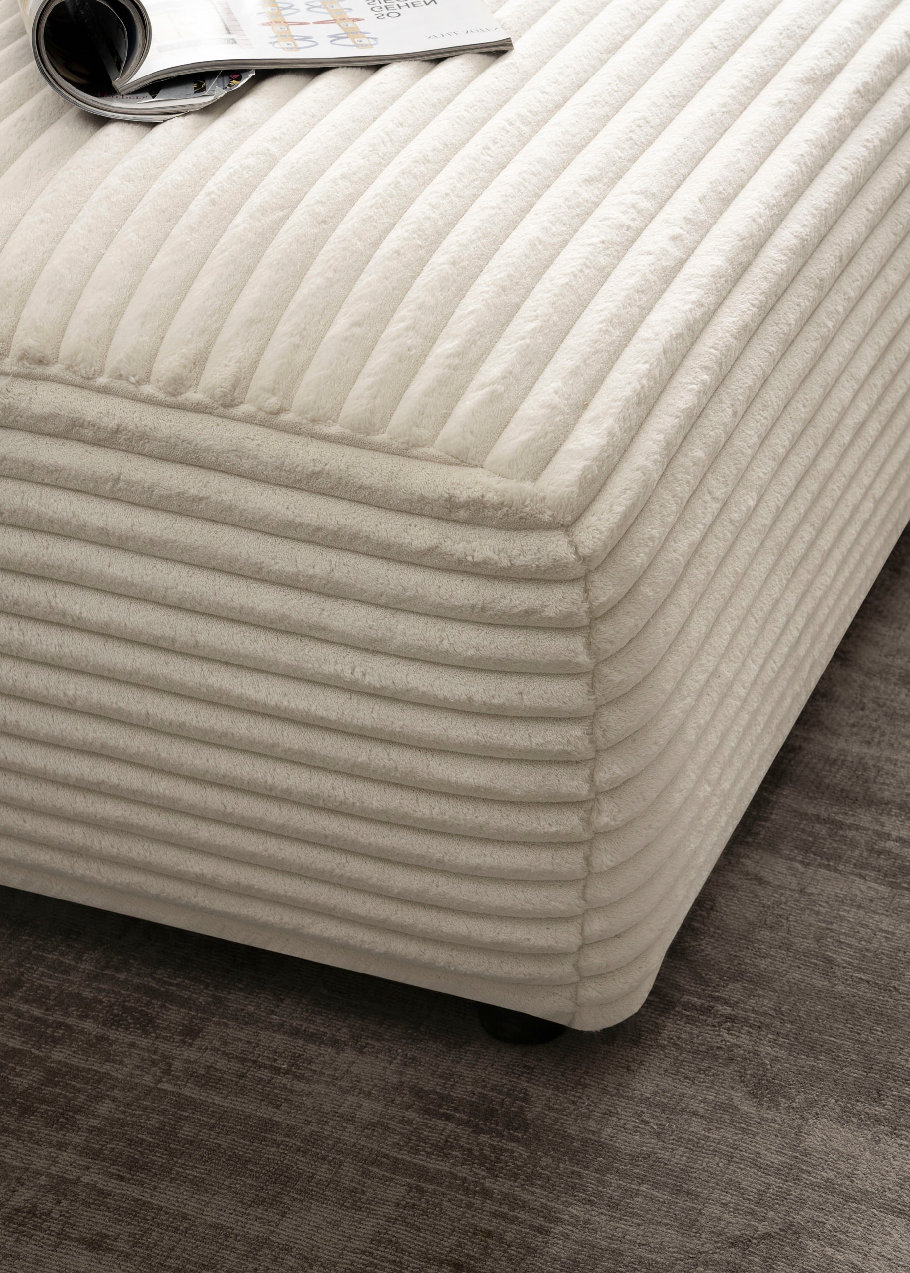 andas Polsterecke »BAKELS, Ecksofa-Set mit Hocker, L-Form mit Schlaffunktion«, Ecksofa-Set (incl. Hocker) im trendigen Megacord