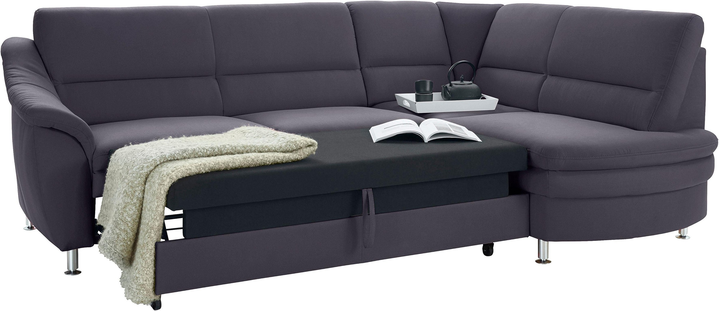 sit&more Ecksofa »Cardoso L-Form«, mit Federkern, wahlweise mit Bettfunktion und Schubkasten