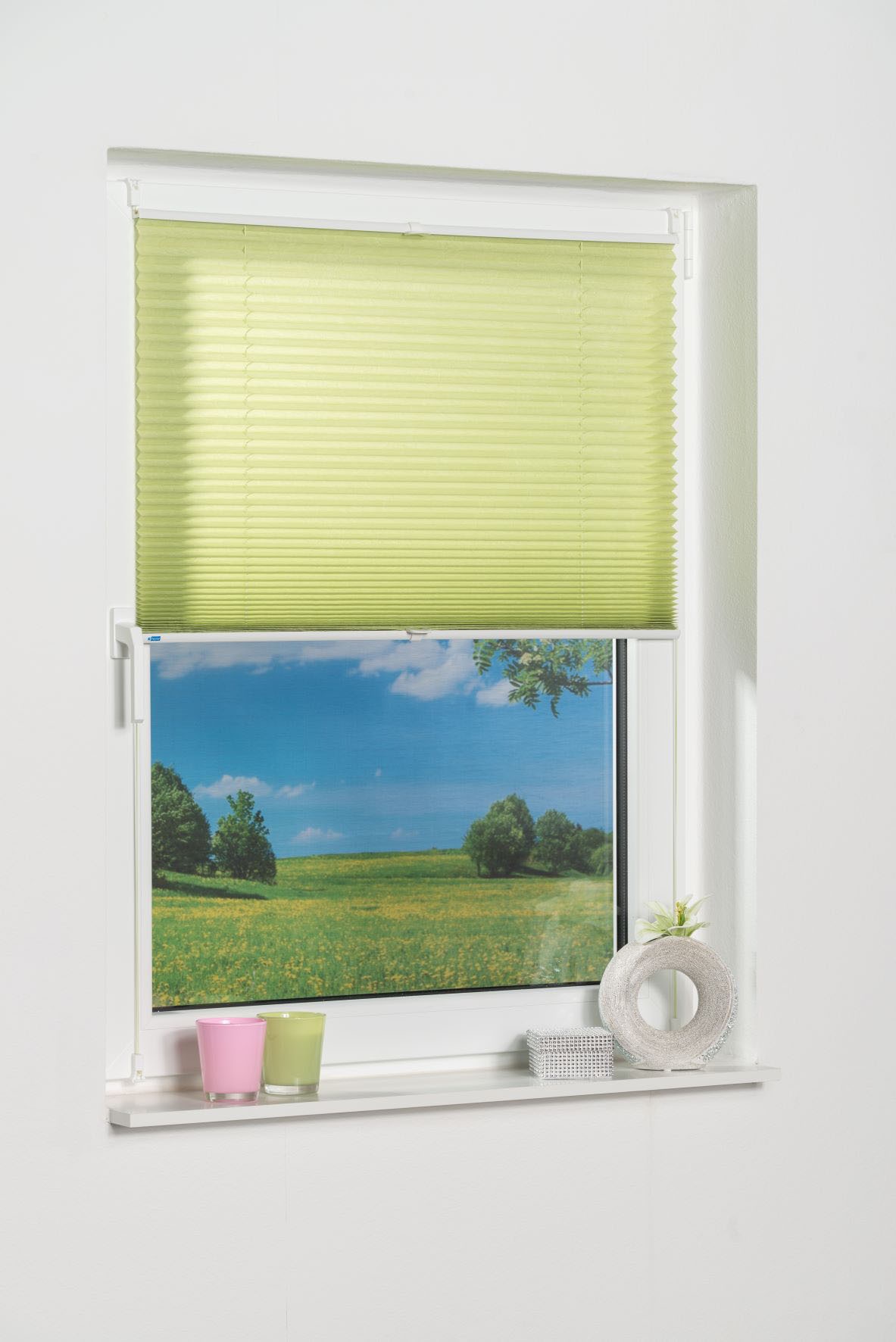 K-HOME Plissee »Klemmfix Pisa«, Lichtschutz, ohne Bohren, verspannt, Crushed-Optik
