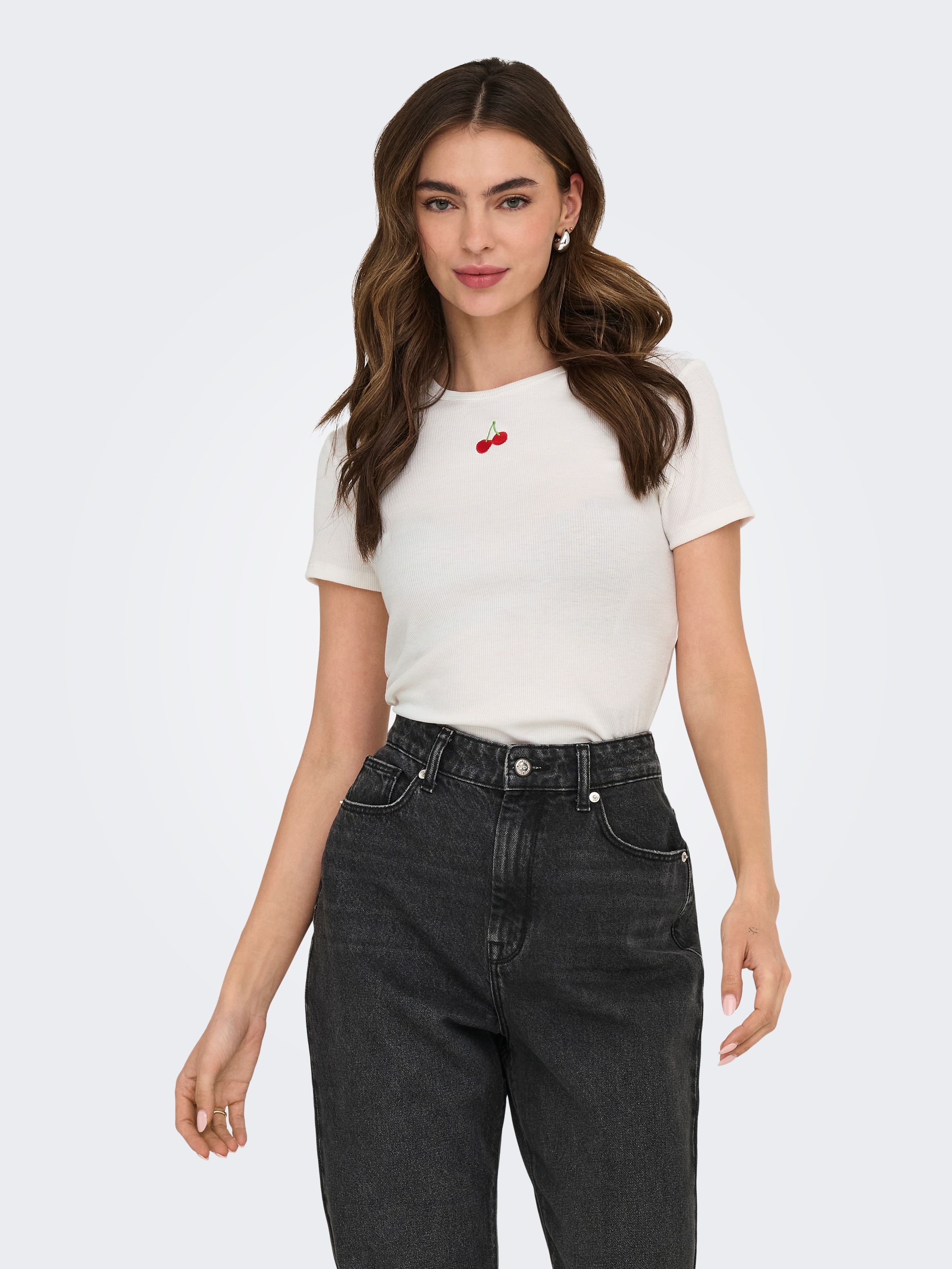ONLY Kurzarmshirt "ONLDANIELLA S/S RIB TOP CS JRS" günstig online kaufen