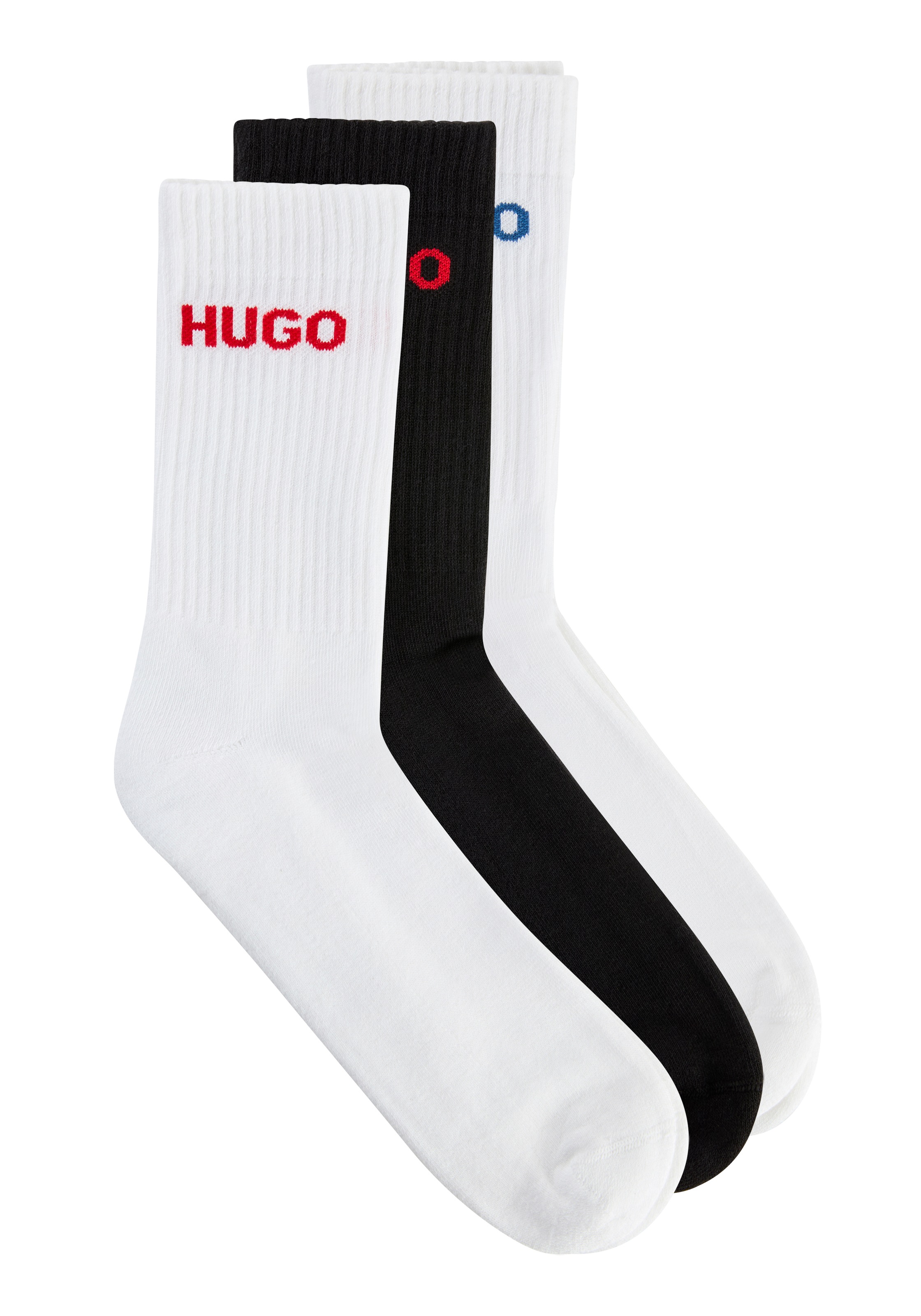 HUGO Underwear Socken "6P QS RIB LOGO CC" Packung, 6er Pack, 6 Stk. tlg. mi günstig online kaufen