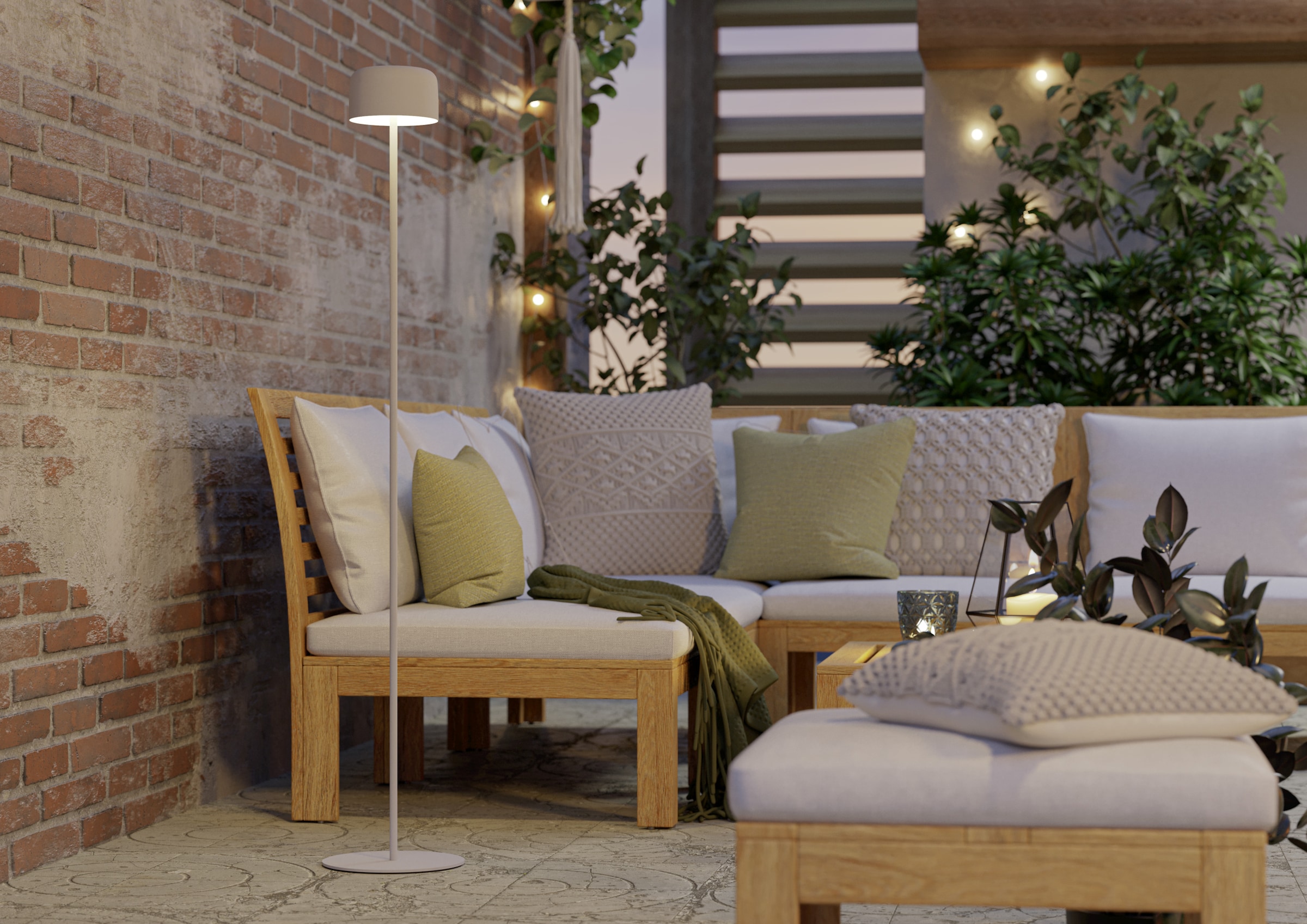 EGLO Stehlampe »ROCCANOVA-L Stehlampe - Stahl - SOLAR-LED - 2,8W - IP44« LED-Modul 1 Stk. Warmweiß Standleuchte, Leselampe, Wohzimmer, Schlafzimmer, H120 x Ø13,5 cm