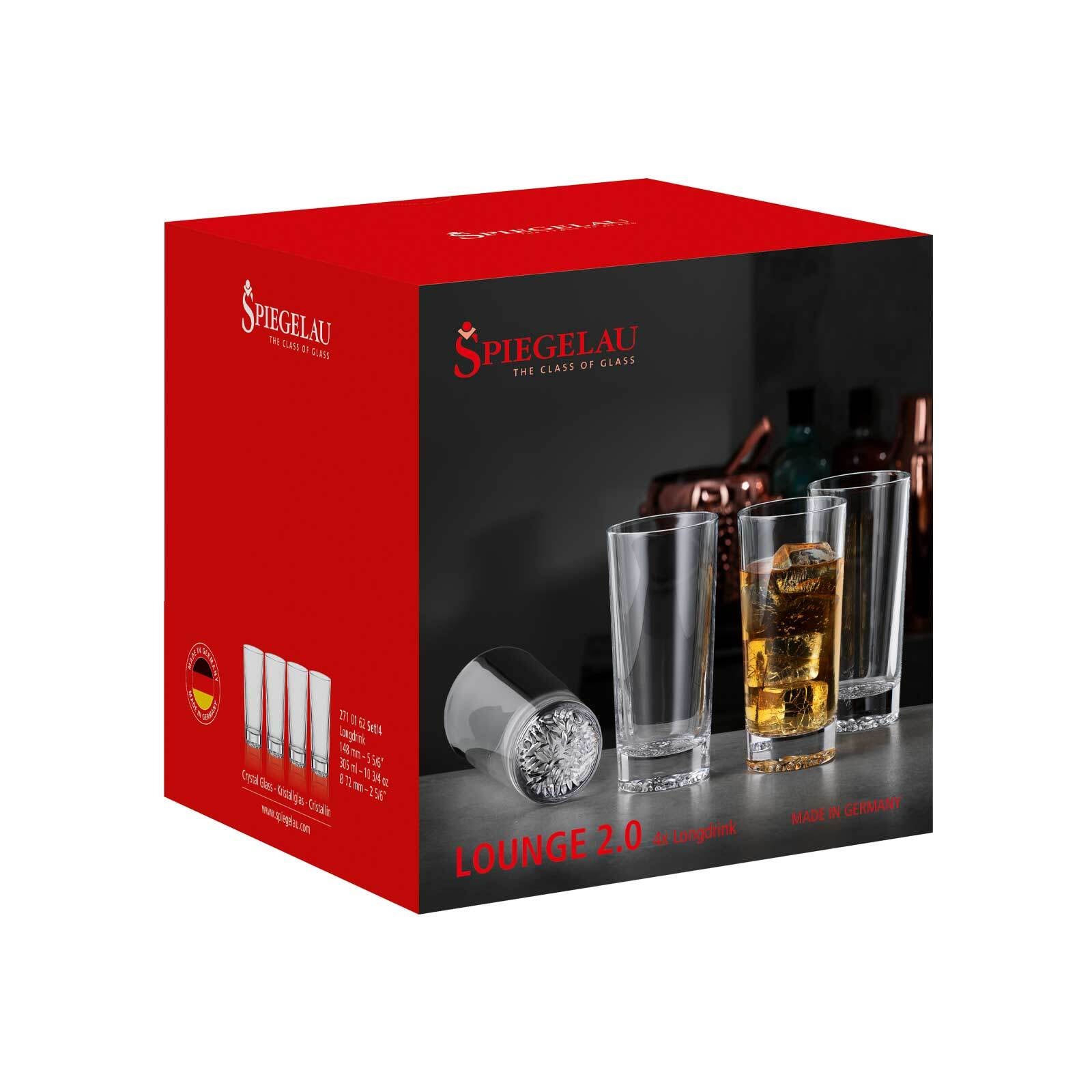 SPIEGELAU Longdrinkglas »Longdrinkgläser Lounge 2.0 305 ml 4er Set transparent«