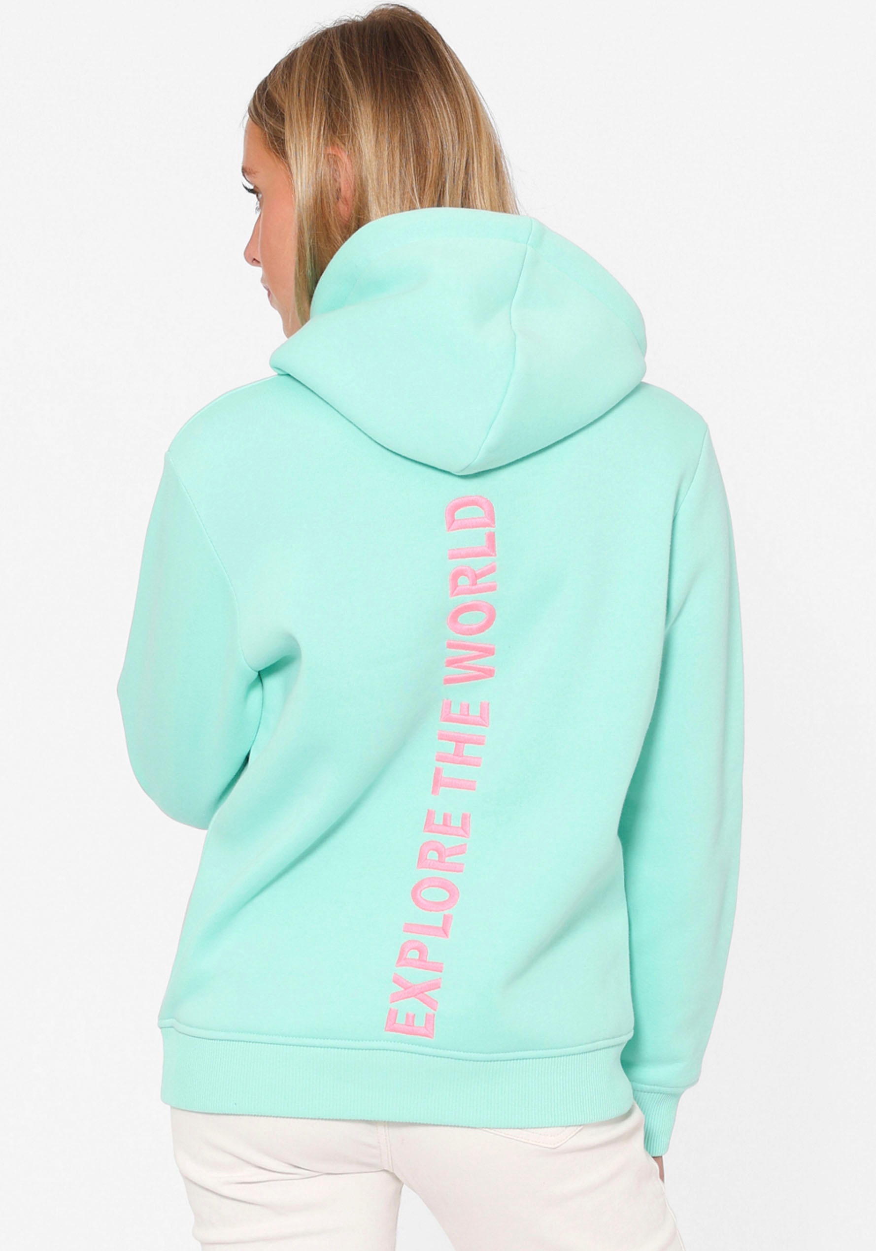 Zwillingsherz Hoodie ""Explore the World"", mit "Puppy Lover" Aufschrift un günstig online kaufen