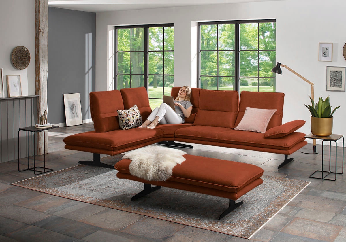 W.SCHILLIG Ecksofa "broadway, Designsofa, toller Sitzkomfort, zeitlos, eleg günstig online kaufen