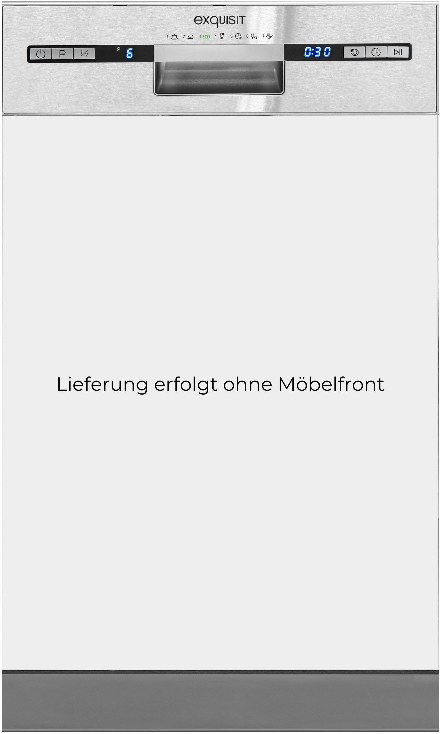 exquisit teilintegrierbarer Geschirrspüler »EGSP2109-EB-030E«, 9 Maßgedecke