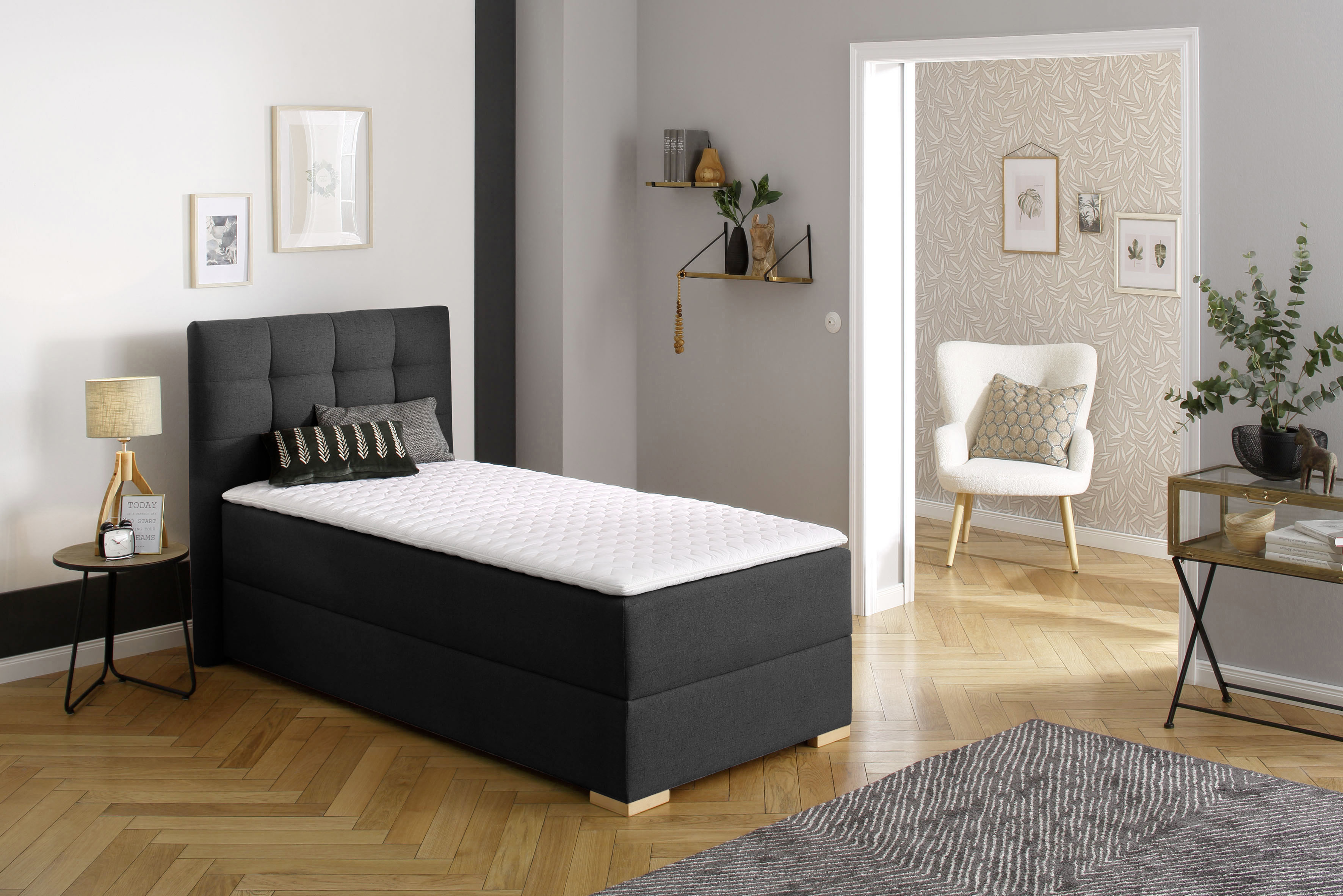 Home affaire Boxbett "Olivet mit Bettkasten" in 4 Farben, 4 Breiten, 2 Matratzenarten, auch in Überlänge 220 cm